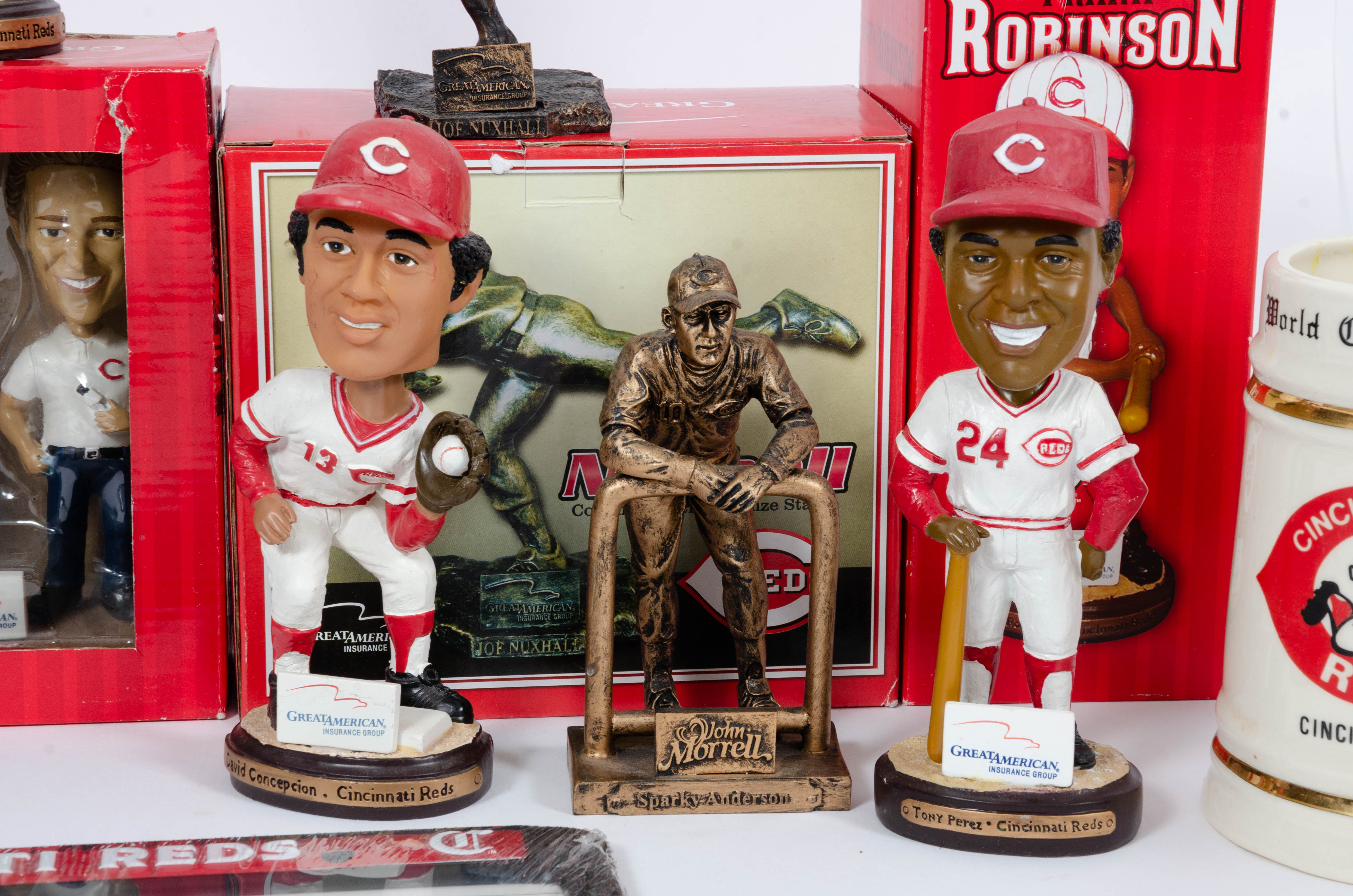 Cincinnati Reds Commemorative Bobbleheads and and Other Memorabilia