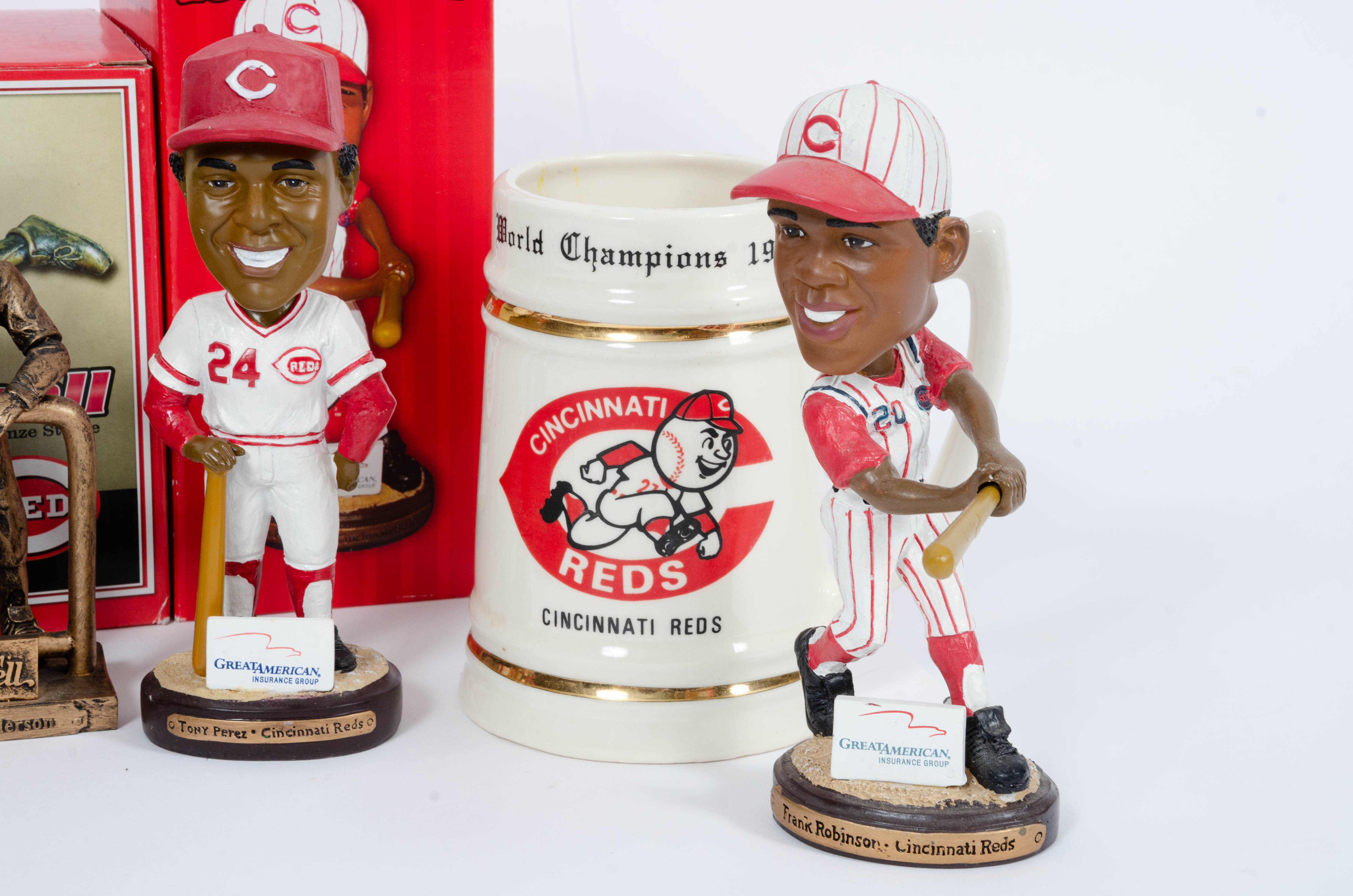 Cincinnati Reds Commemorative Bobbleheads and and Other Memorabilia