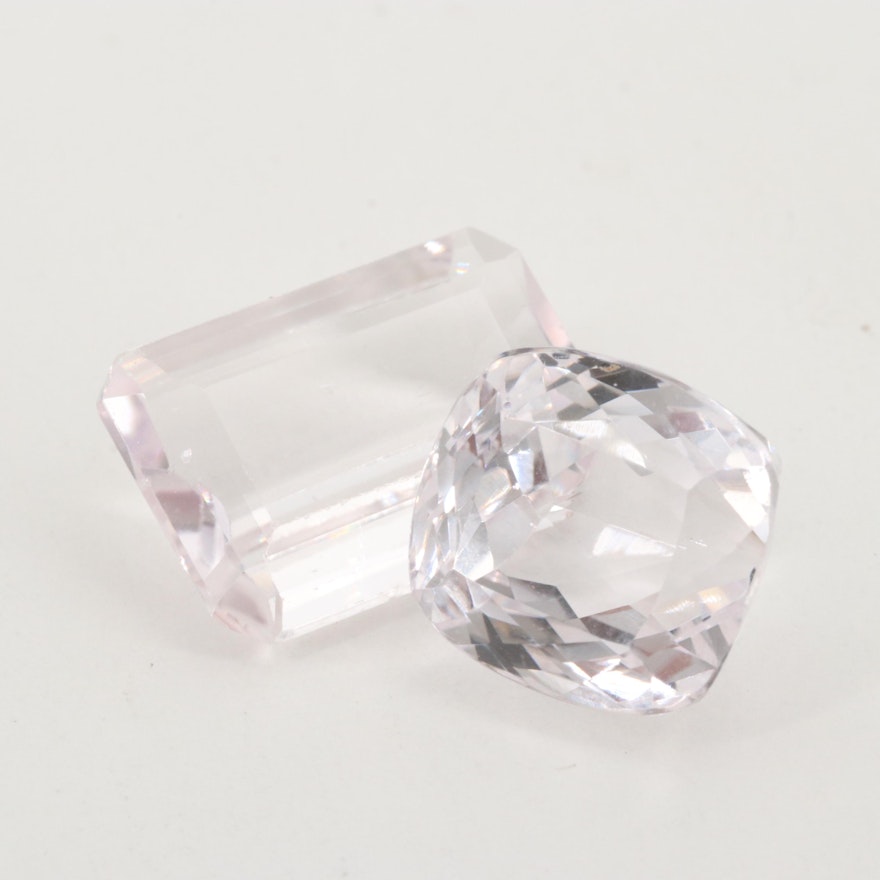 Loose 24.02 CTW Kunzite Gemstones