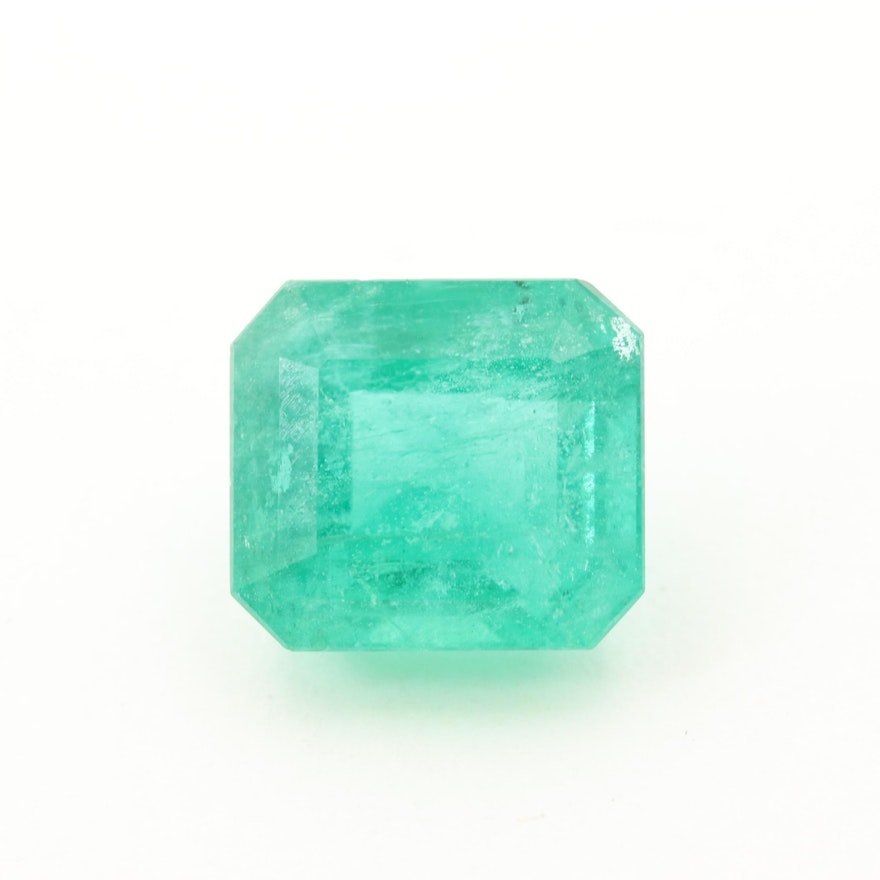 Loose 6.25 CT Emerald Gemstone