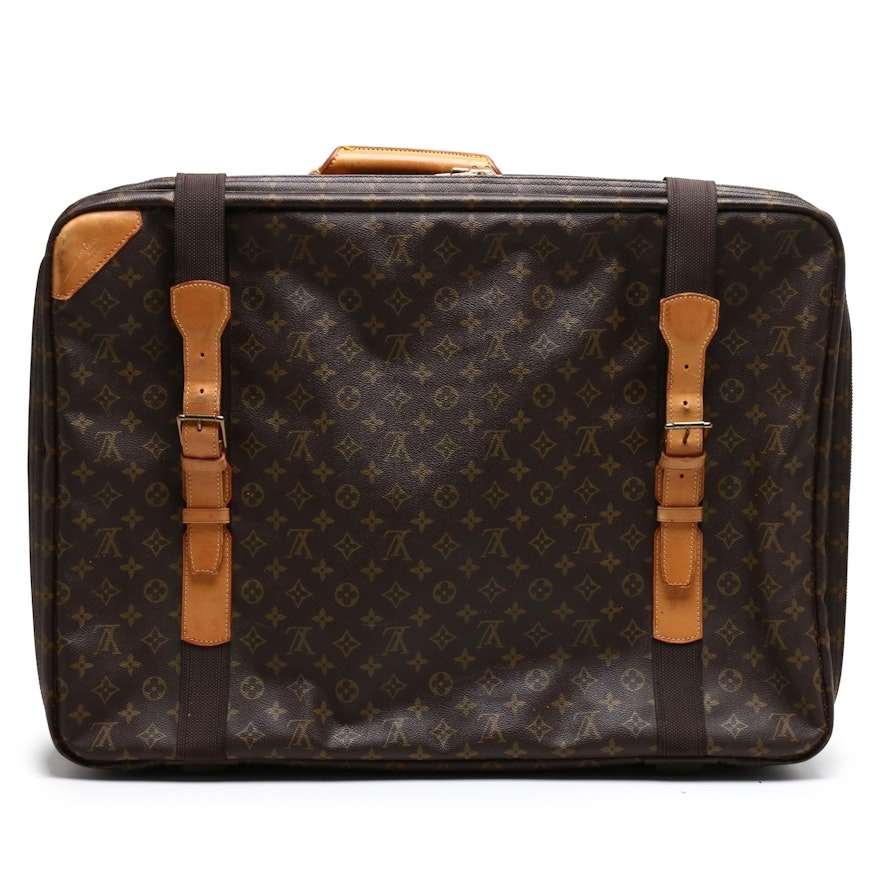Louis Vuitton Monogram Canvas Satellite Suitcase with Vachetta Leather