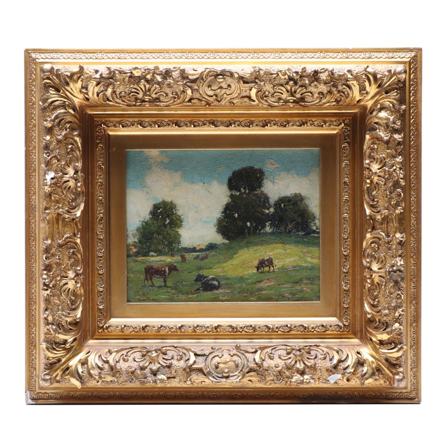 James Hagaman Oil Painting Pastoral Scene