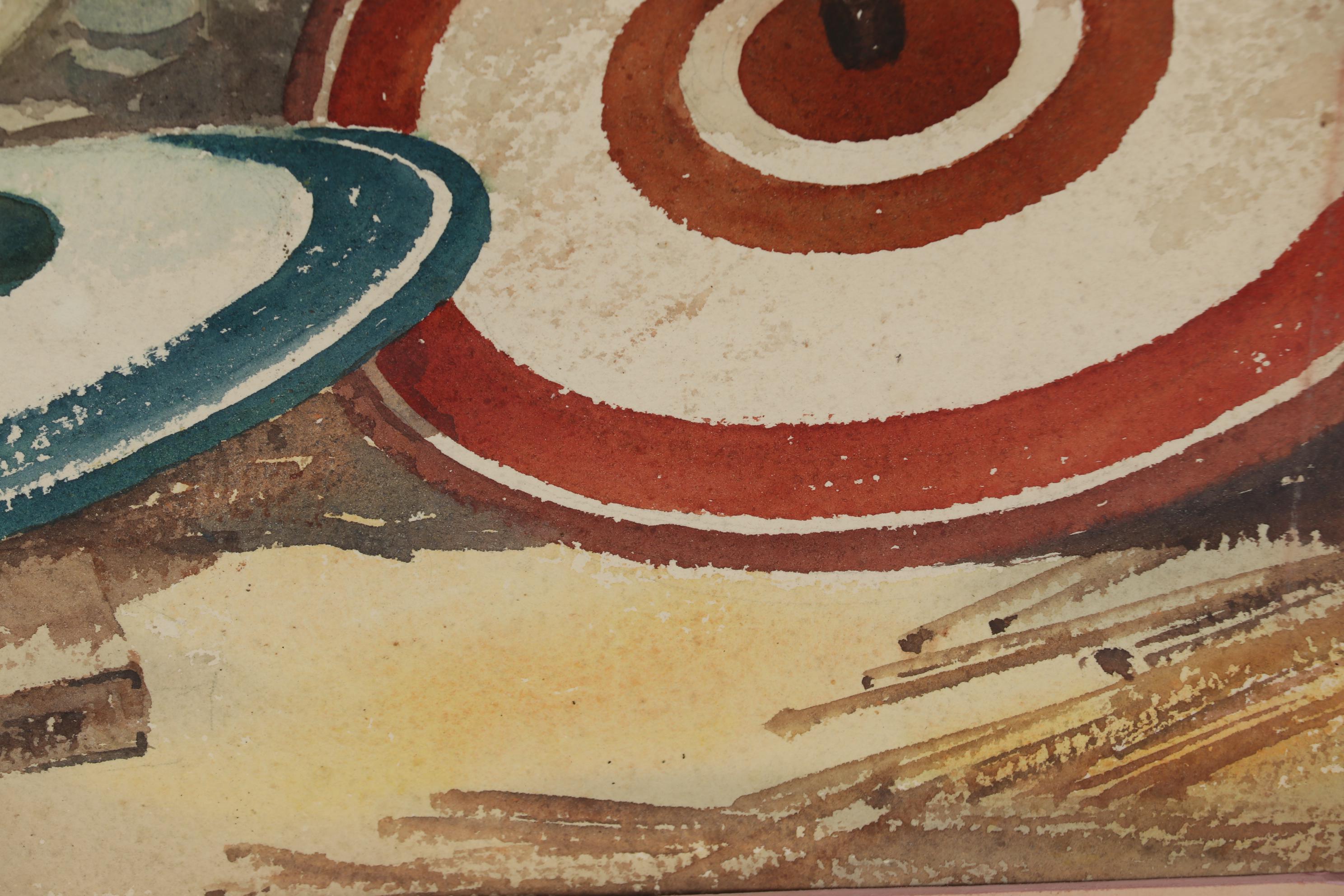 Ngwe Gaing Watercolor Painting of Burmese Artisan