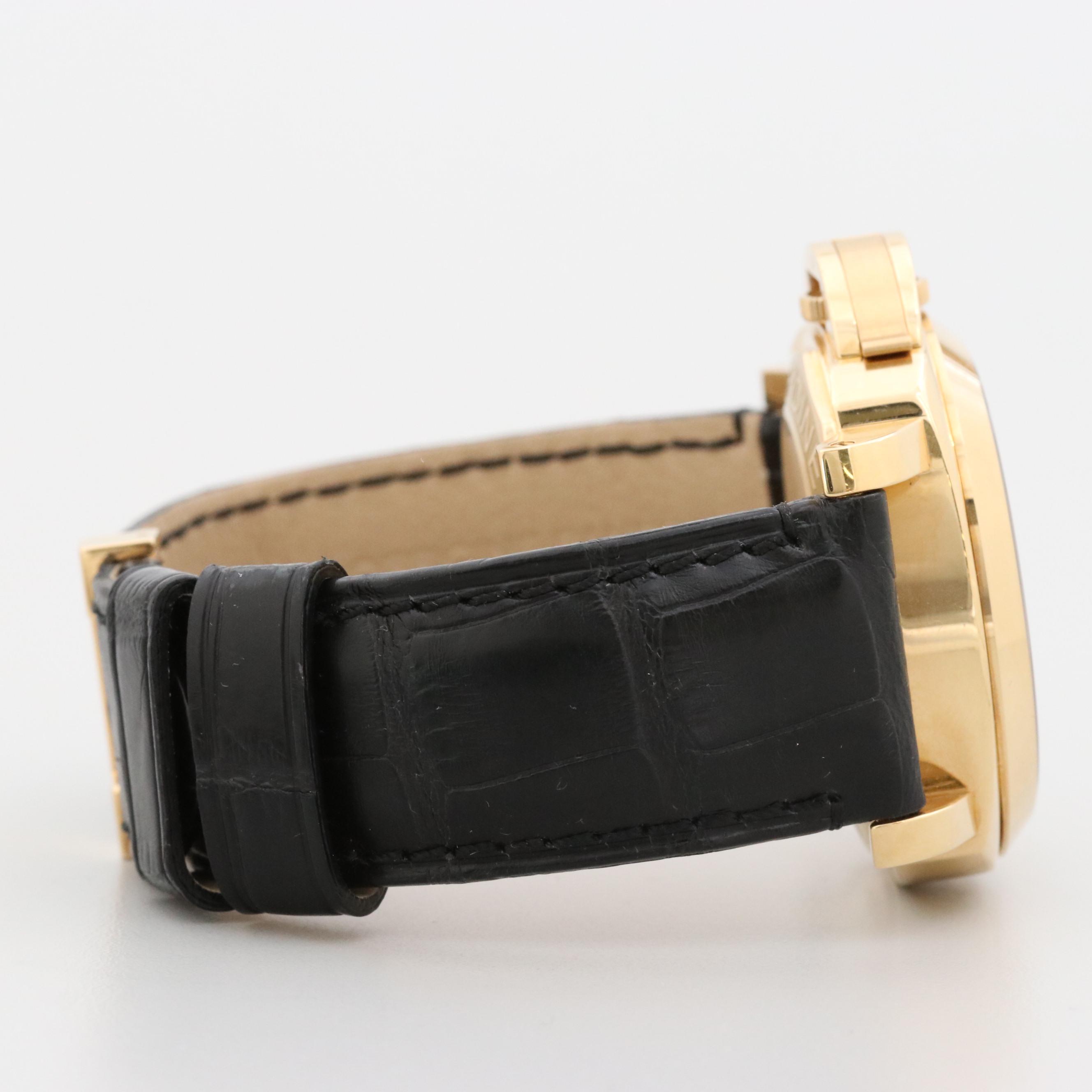 Panerai Luminor Marina 18K Gold Automatic Watch With Carbon Fiber Dial