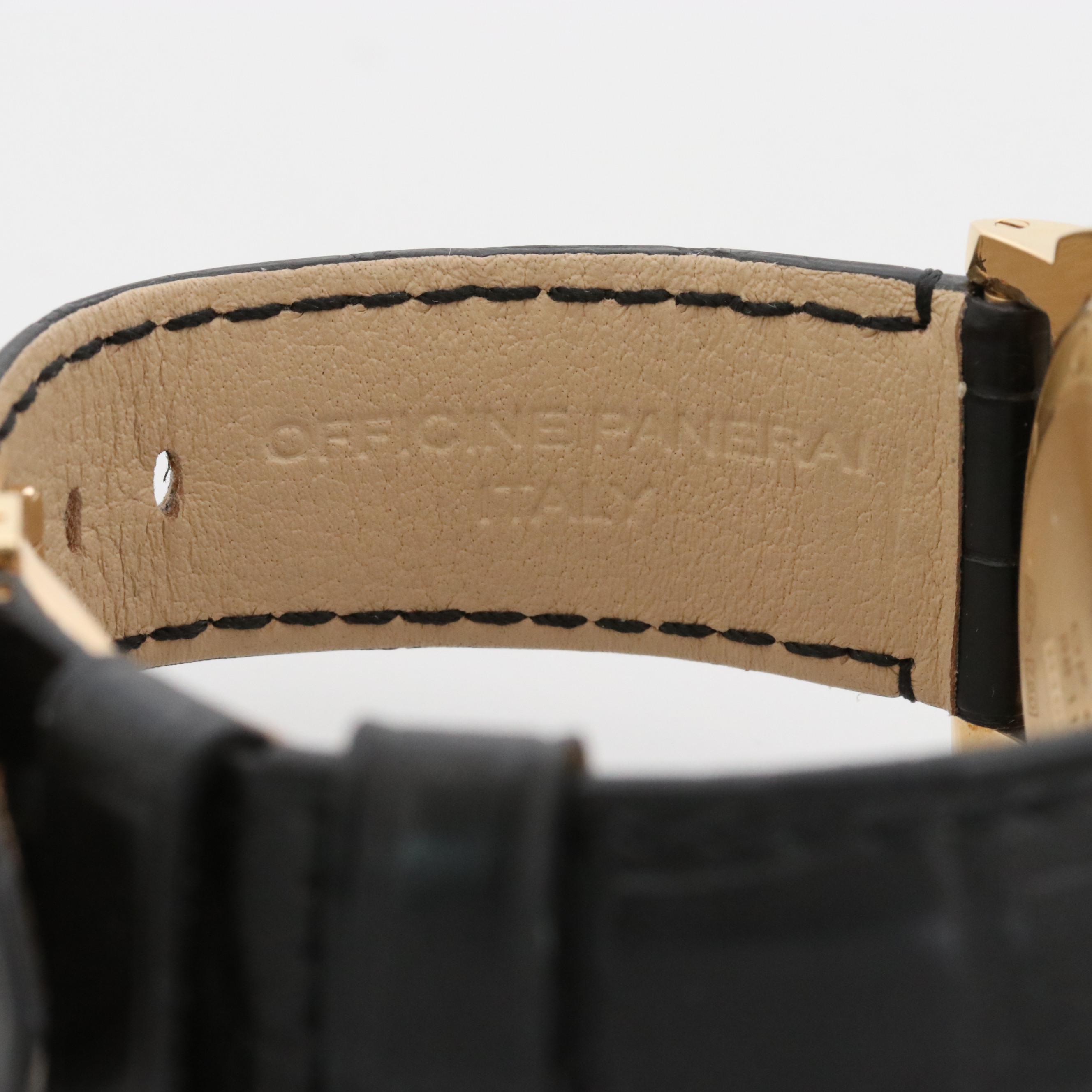 Panerai Luminor Marina 18K Gold Automatic Watch With Carbon Fiber Dial