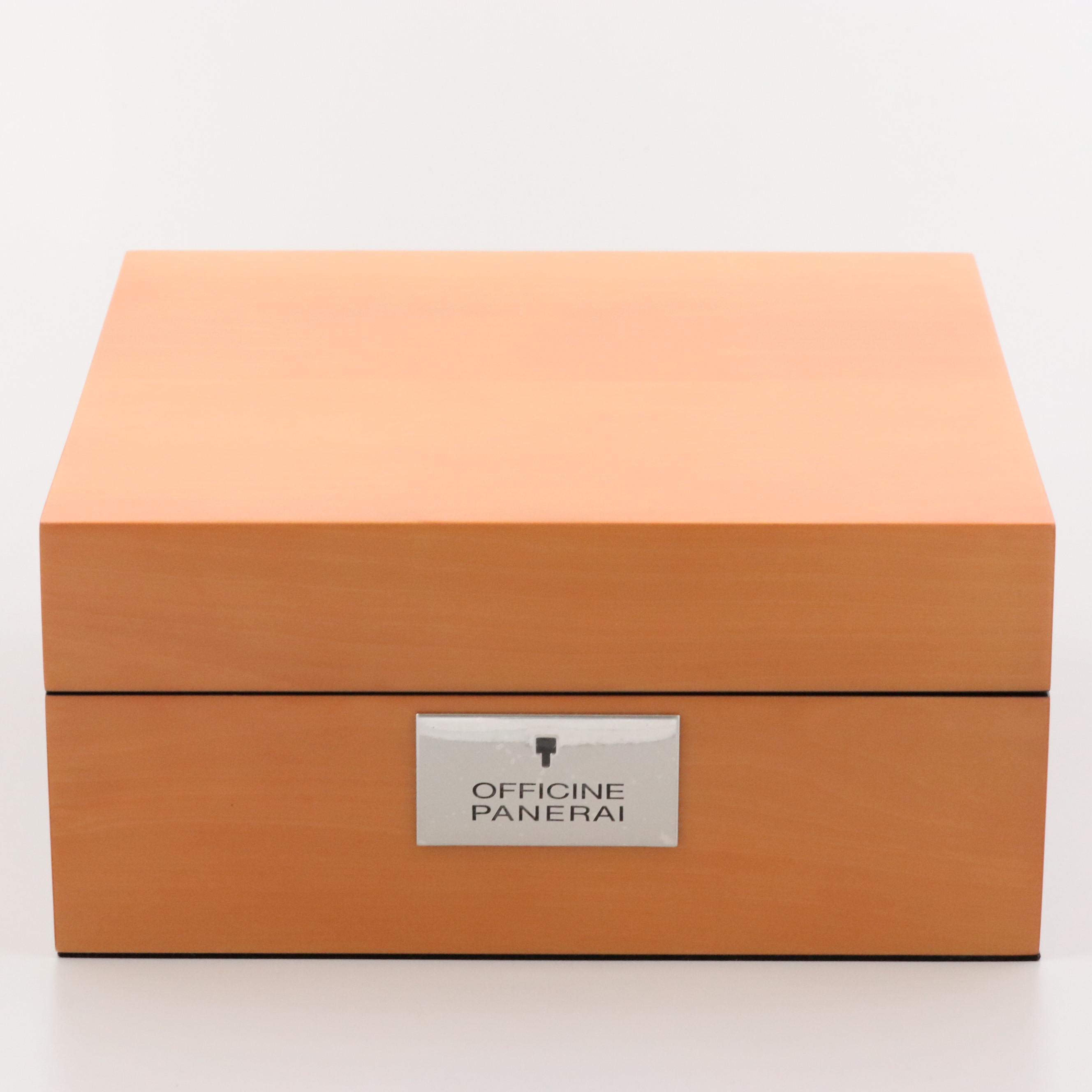 Panerai Luminor Marina 18K Gold Automatic Watch With Carbon Fiber Dial