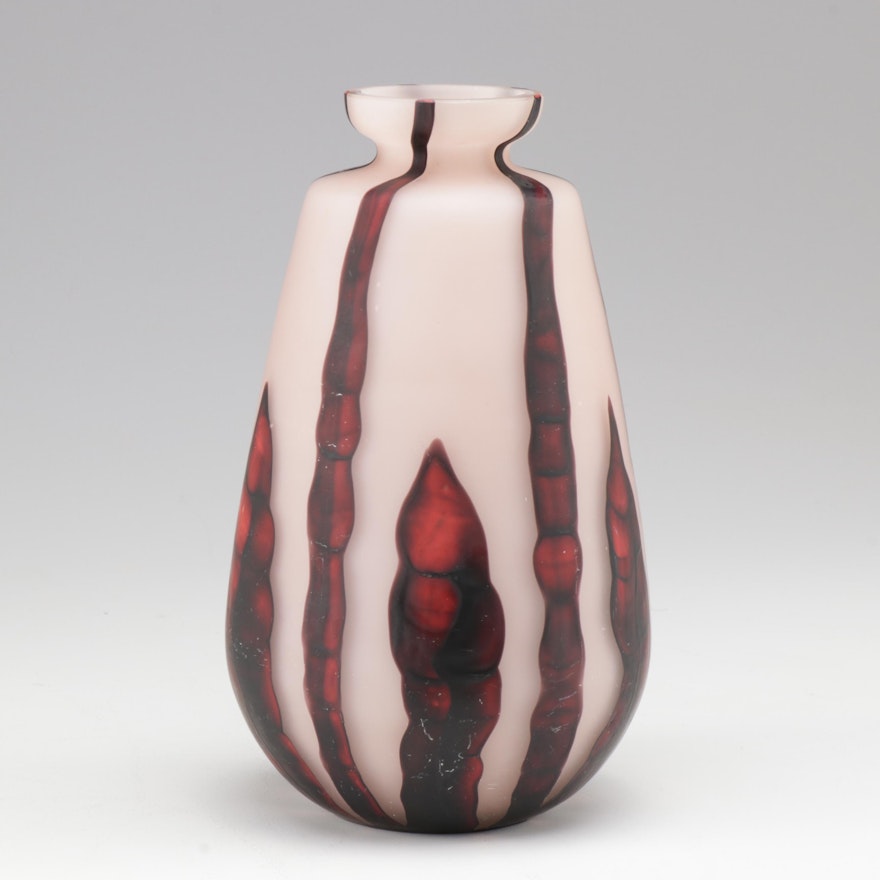 Wilhelm Kralik Söhne "Bamboo" Blown Glass Vase, circa 1919 - 1933