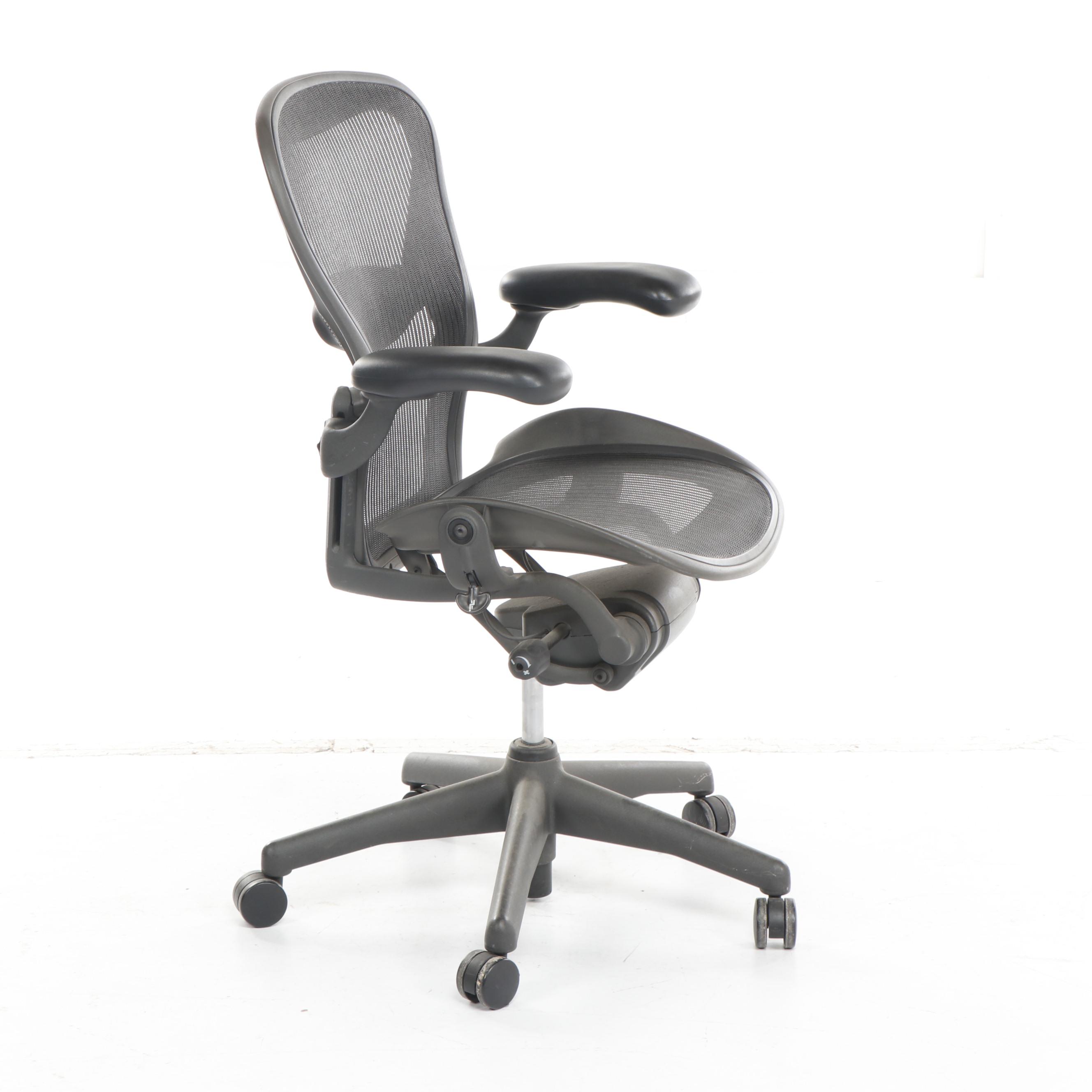 Herman Miller "Aeron" Adjustable Black Office Desk Chair, 2000