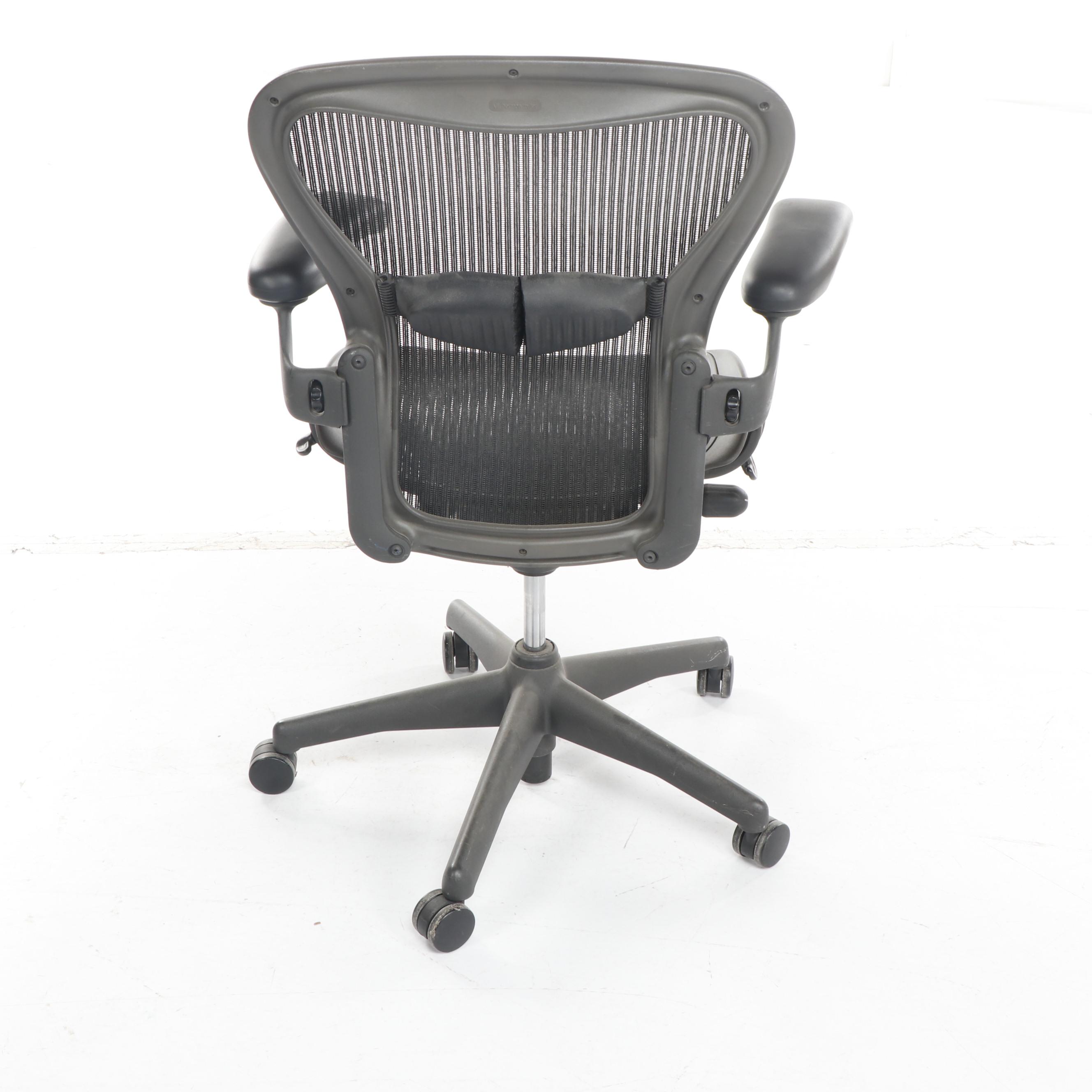 Herman Miller "Aeron" Adjustable Black Office Desk Chair, 2000