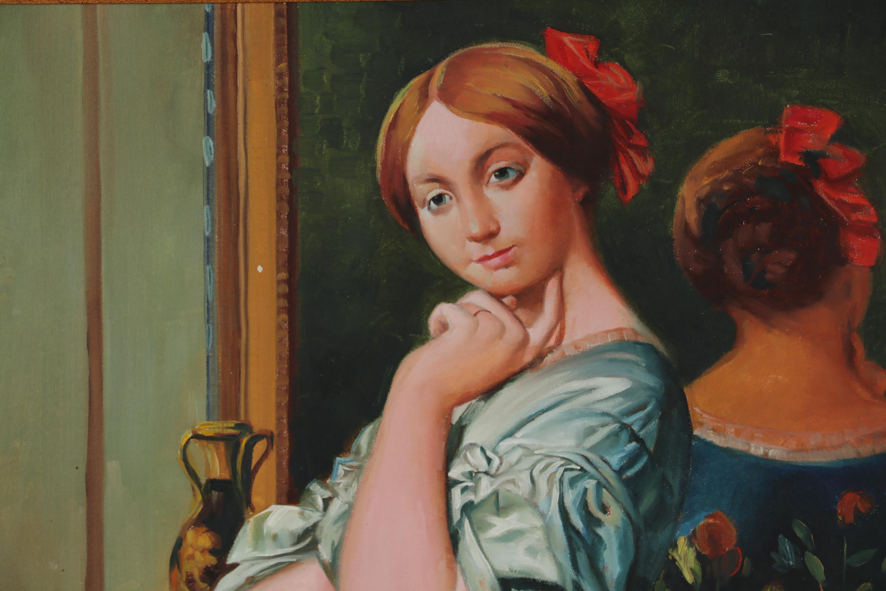 Copy Oil Portrait after Jean-Auguste-Dominique Ingres "Countess d'Haussonville"