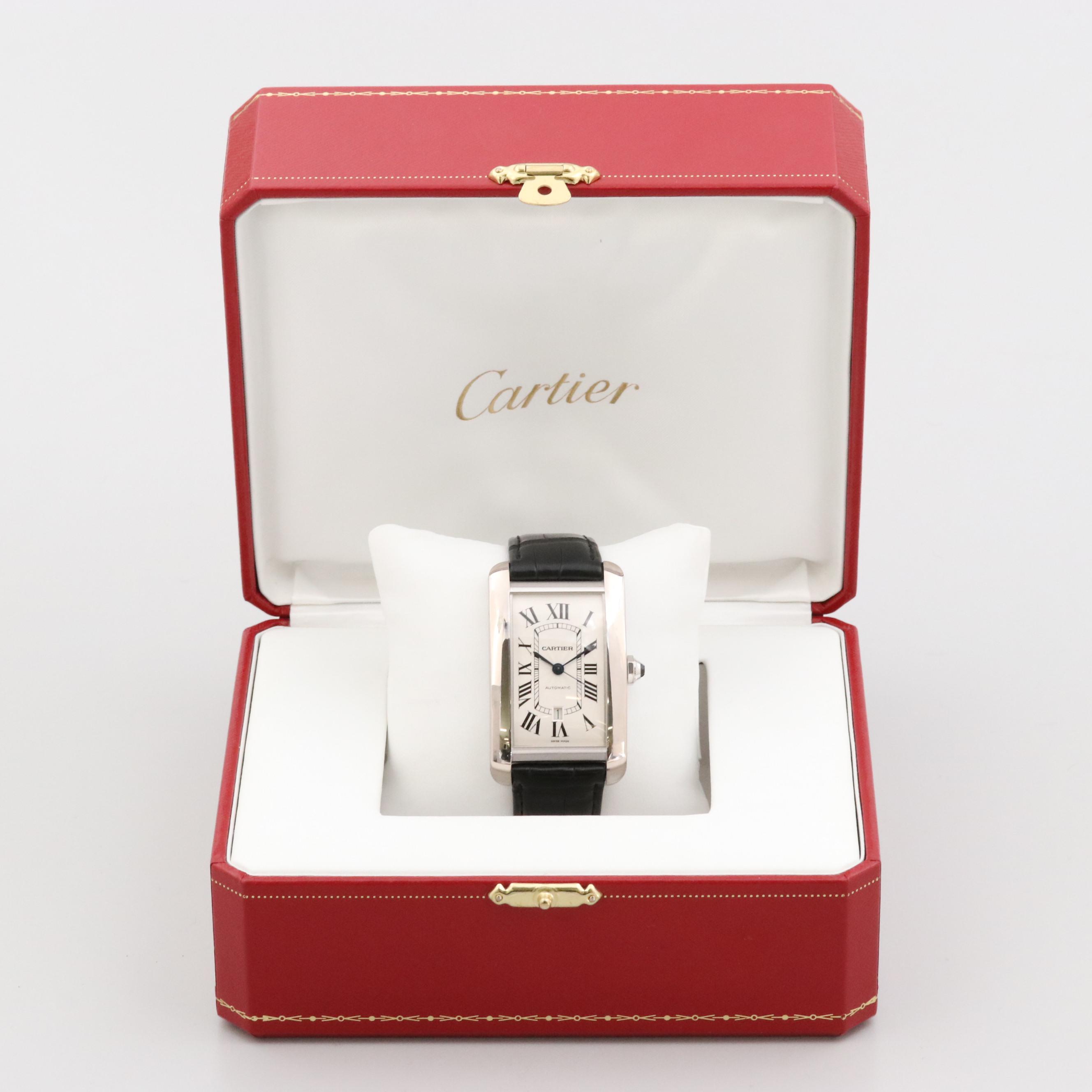 Cartier Tank Americaine XL 18K White Gold Automatic Watch