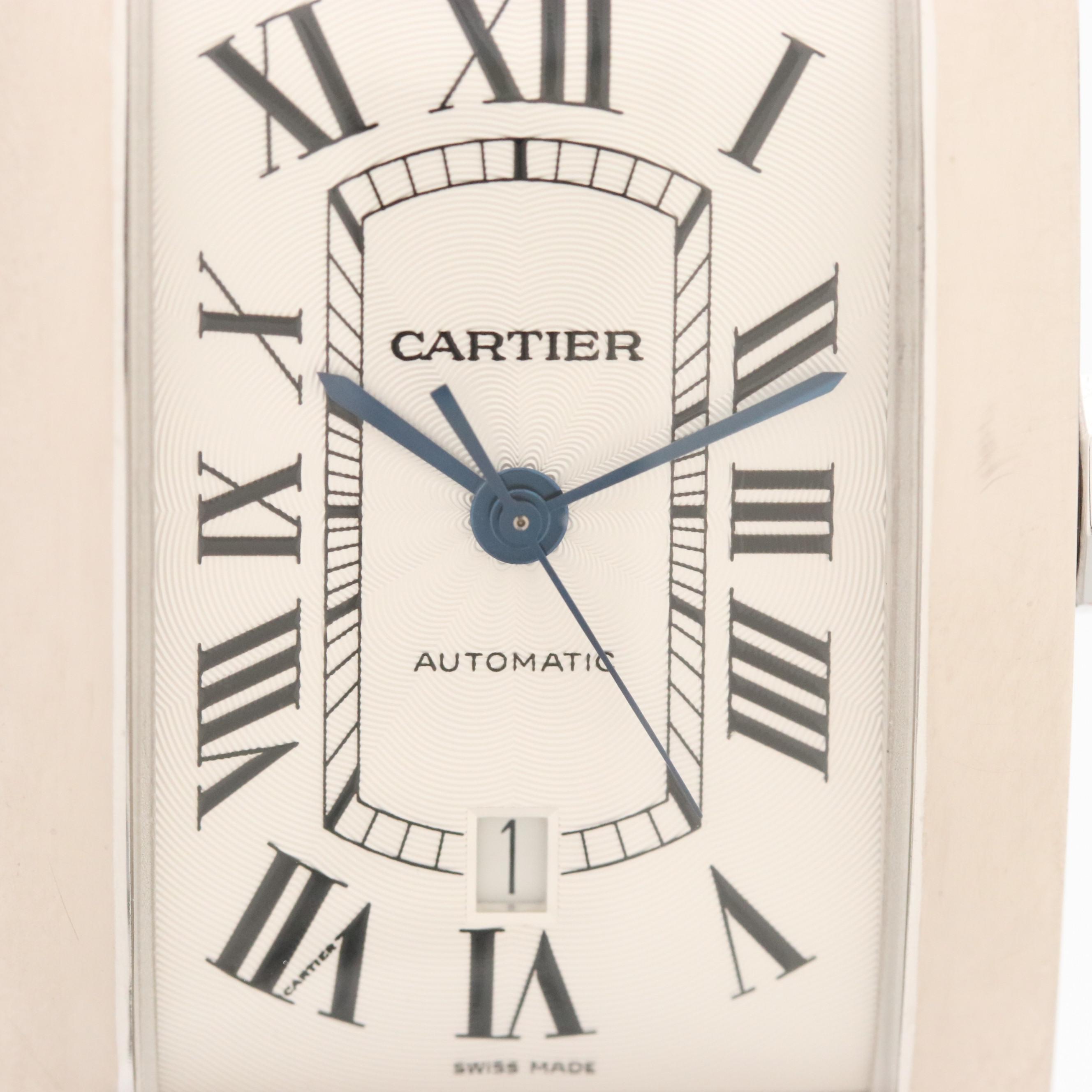 Cartier Tank Americaine XL 18K White Gold Automatic Watch