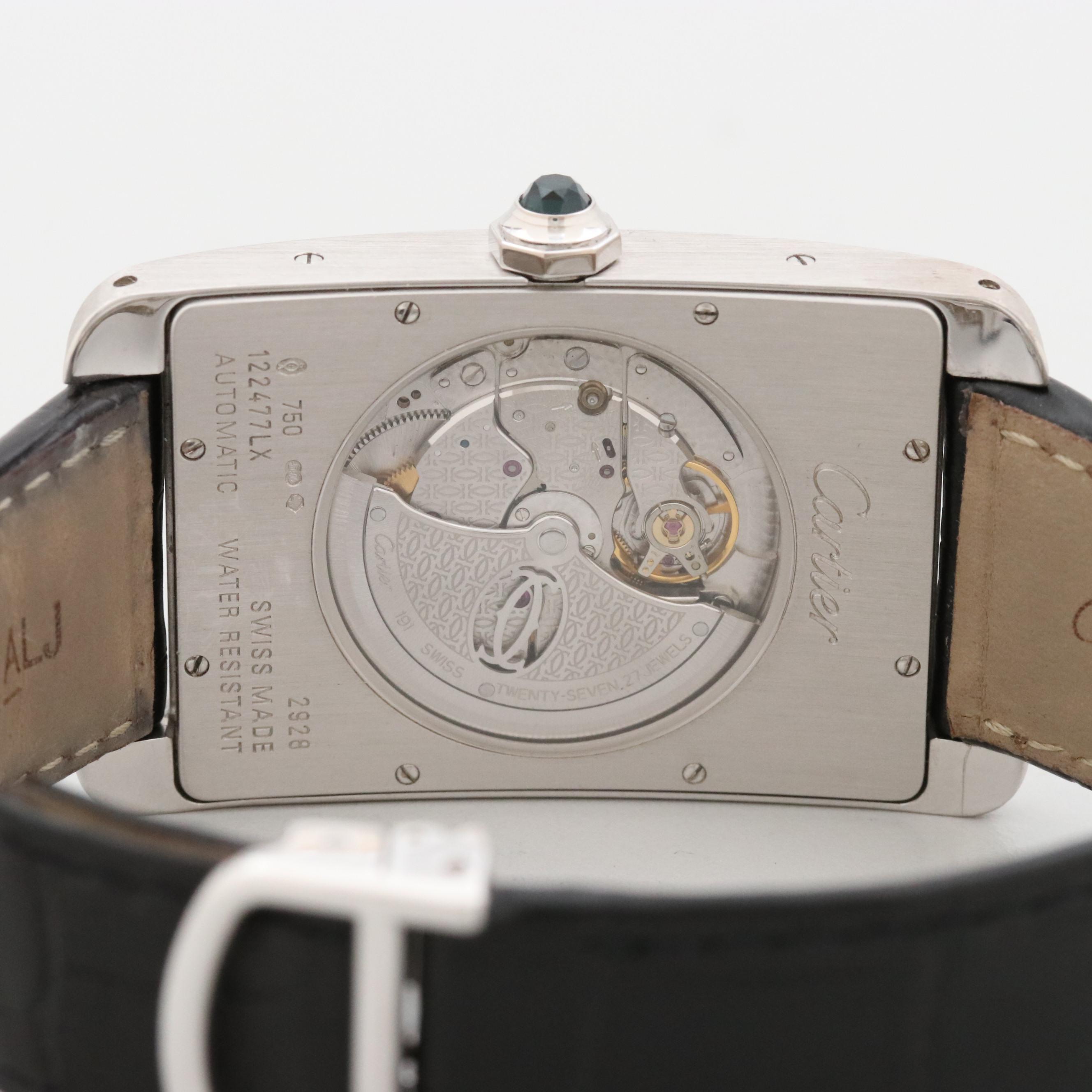 Cartier Tank Americaine XL 18K White Gold Automatic Watch