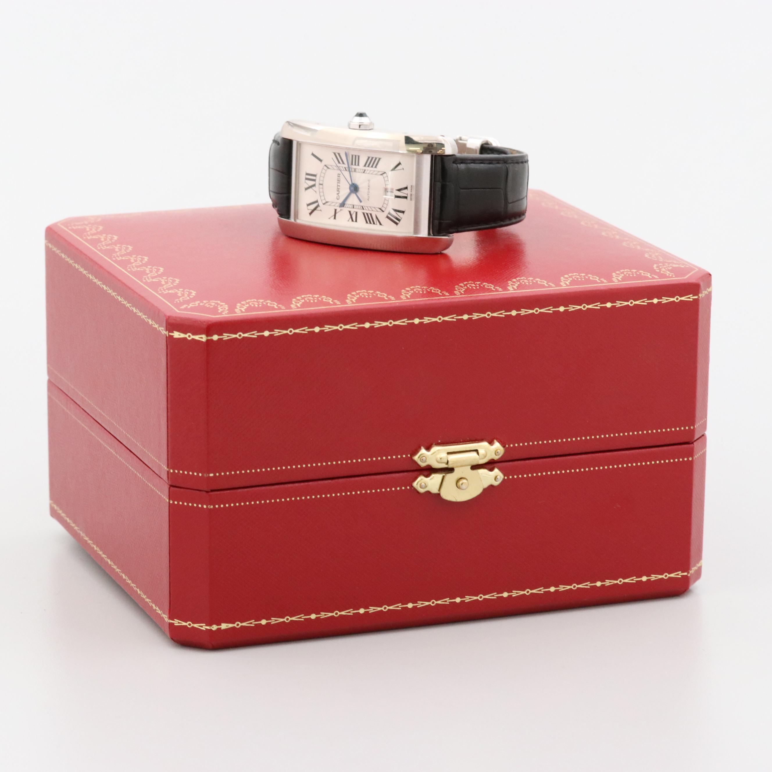 Cartier Tank Americaine XL 18K White Gold Automatic Watch