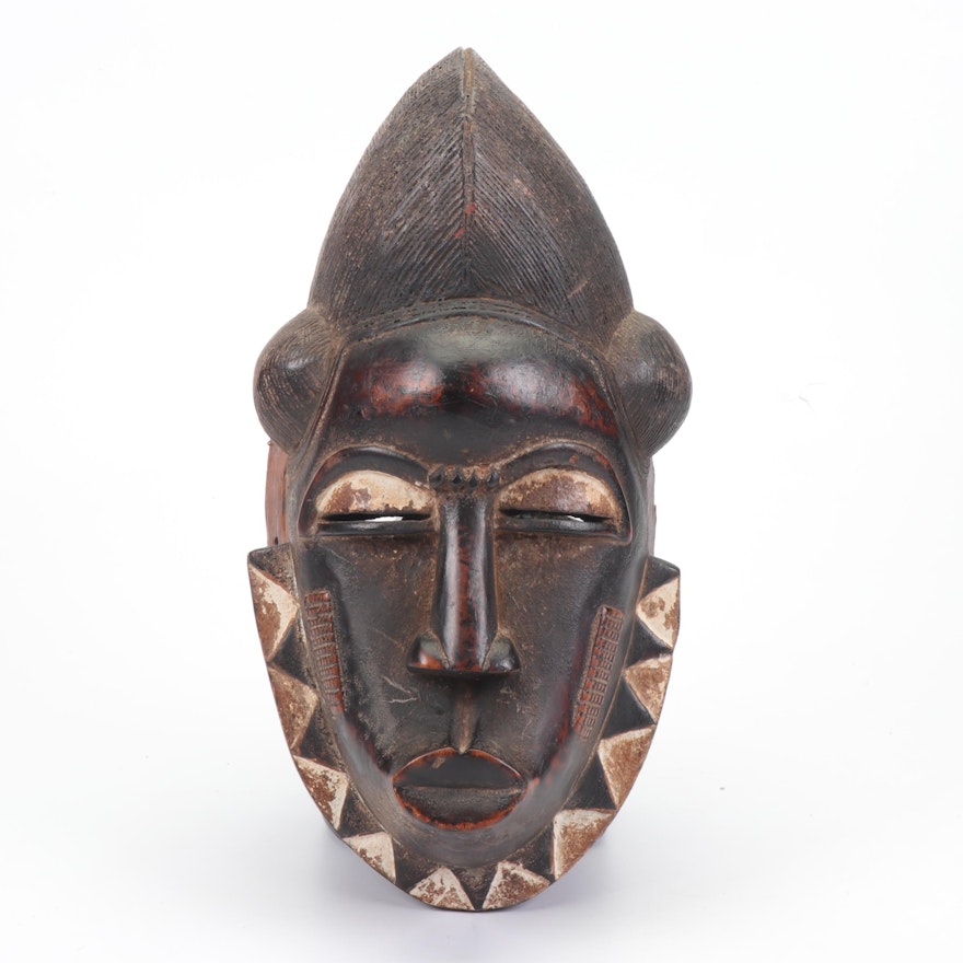 Baule/Yaure Wooden Mask