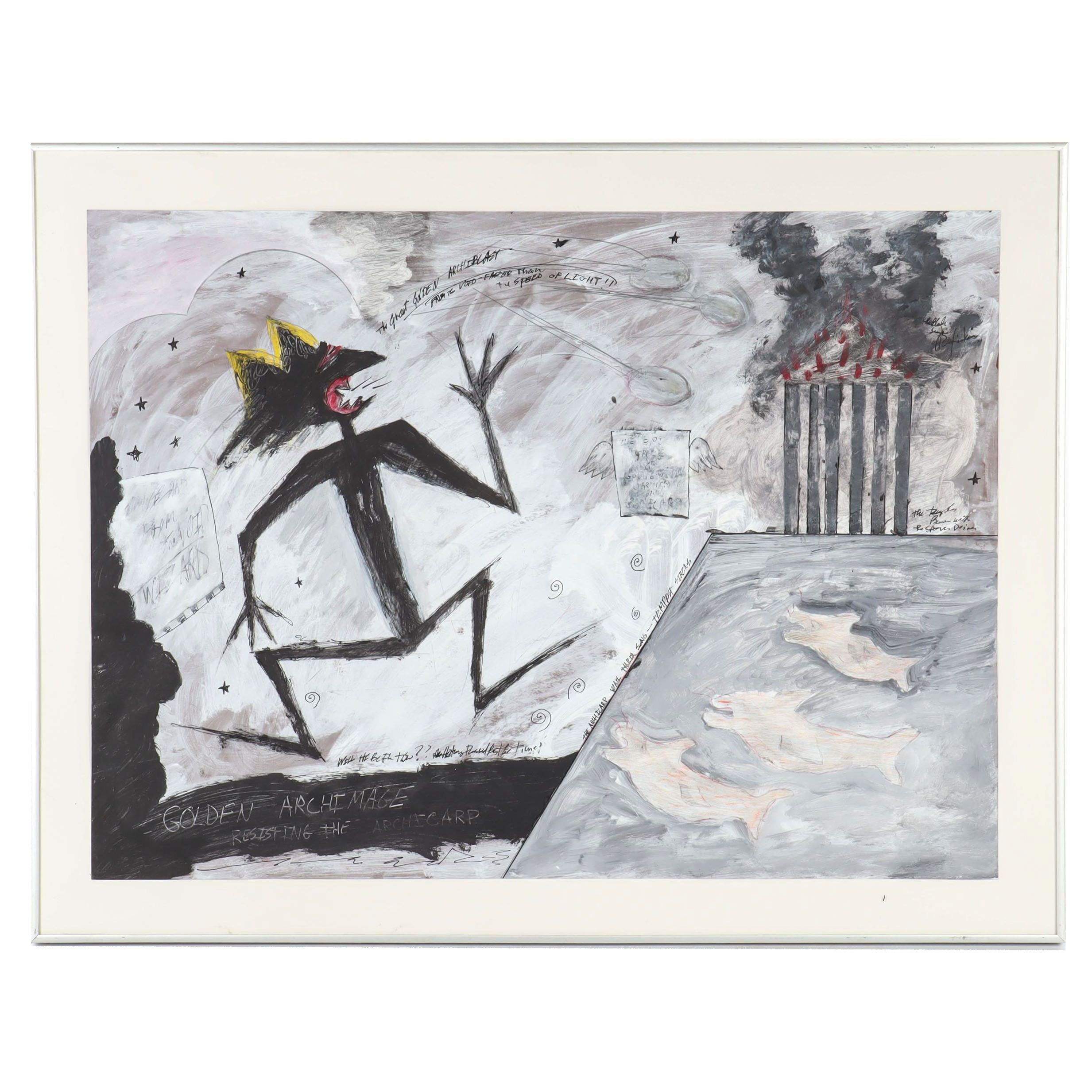 Keith Newhouse Mixed Media Work "Golden Arch Blast"