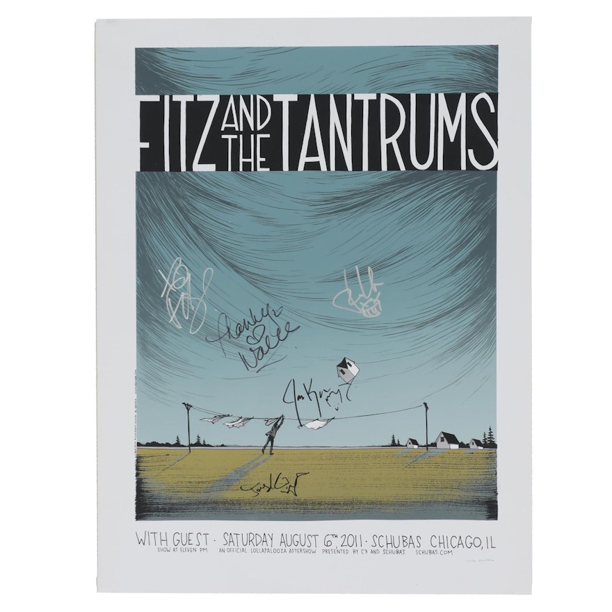 Fitz and the Tantrums Autographed Serigraph Poster for Lollapalooza Aftershow