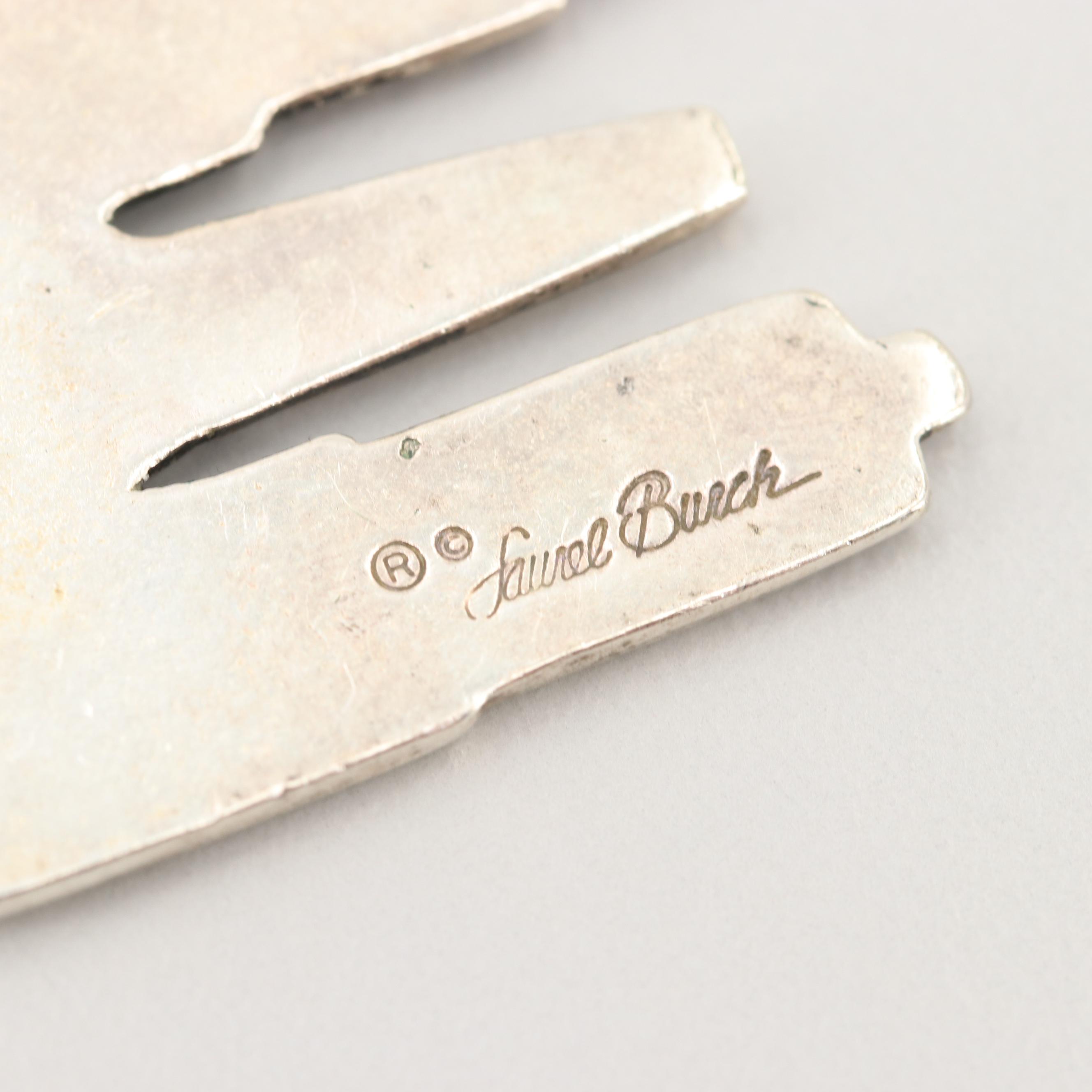 Gold and Silver Tone Glass and Magnesite Jewelry Including Laurel Burch