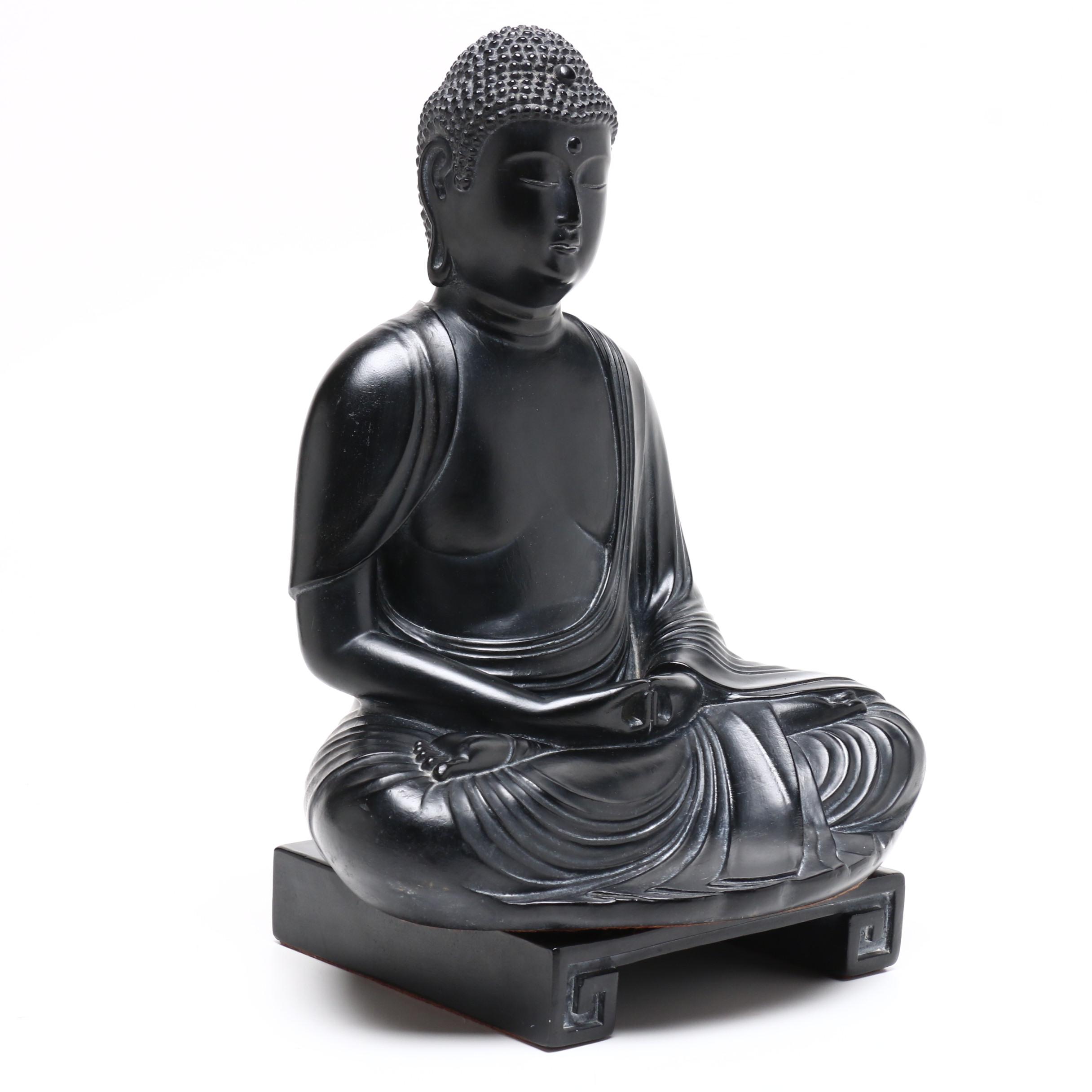 Alexander Backer Resin Figure of Sitting Buddha