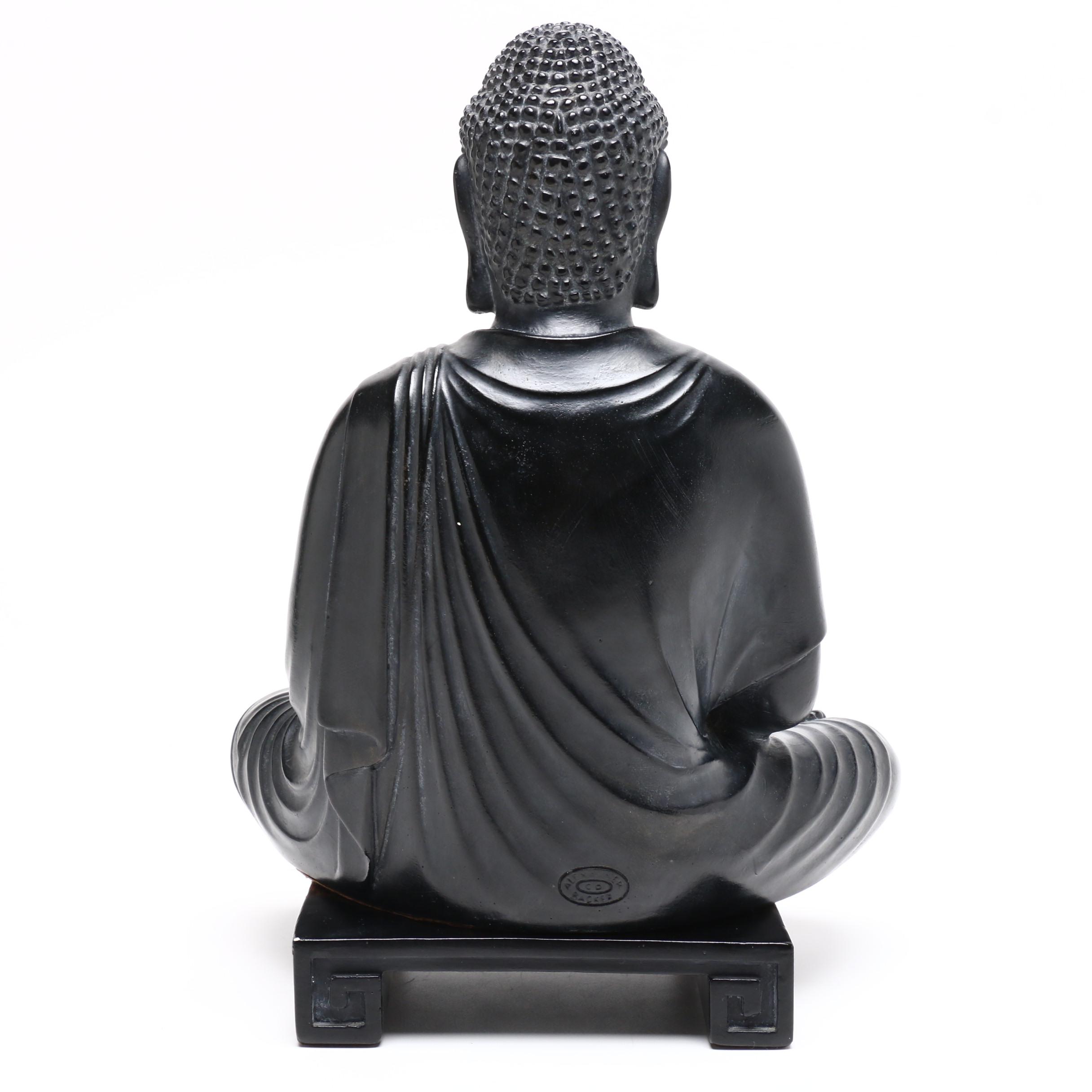 Alexander Backer Resin Figure of Sitting Buddha