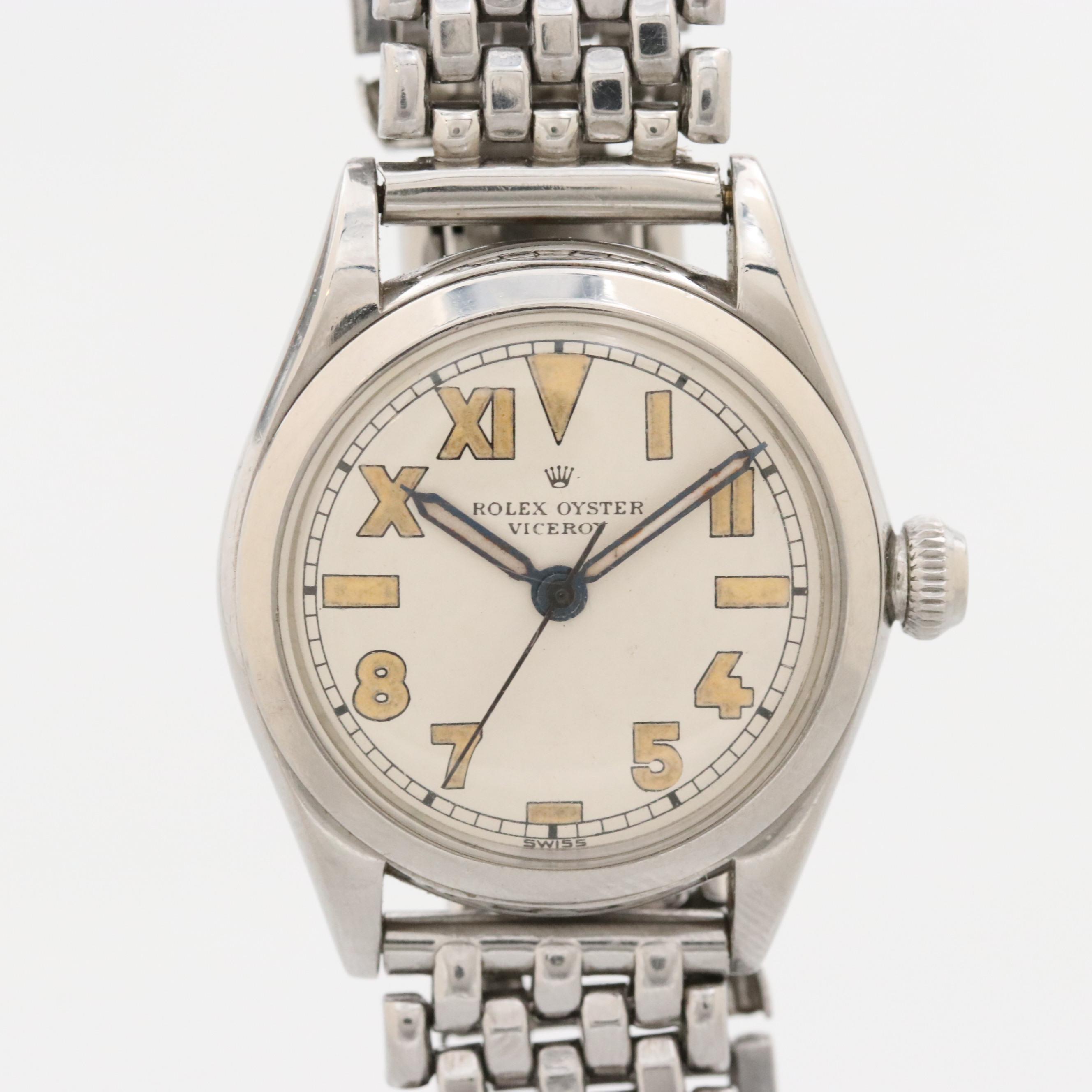 Vintage Rolex Viceroy Stem Wind Watch With California Dial