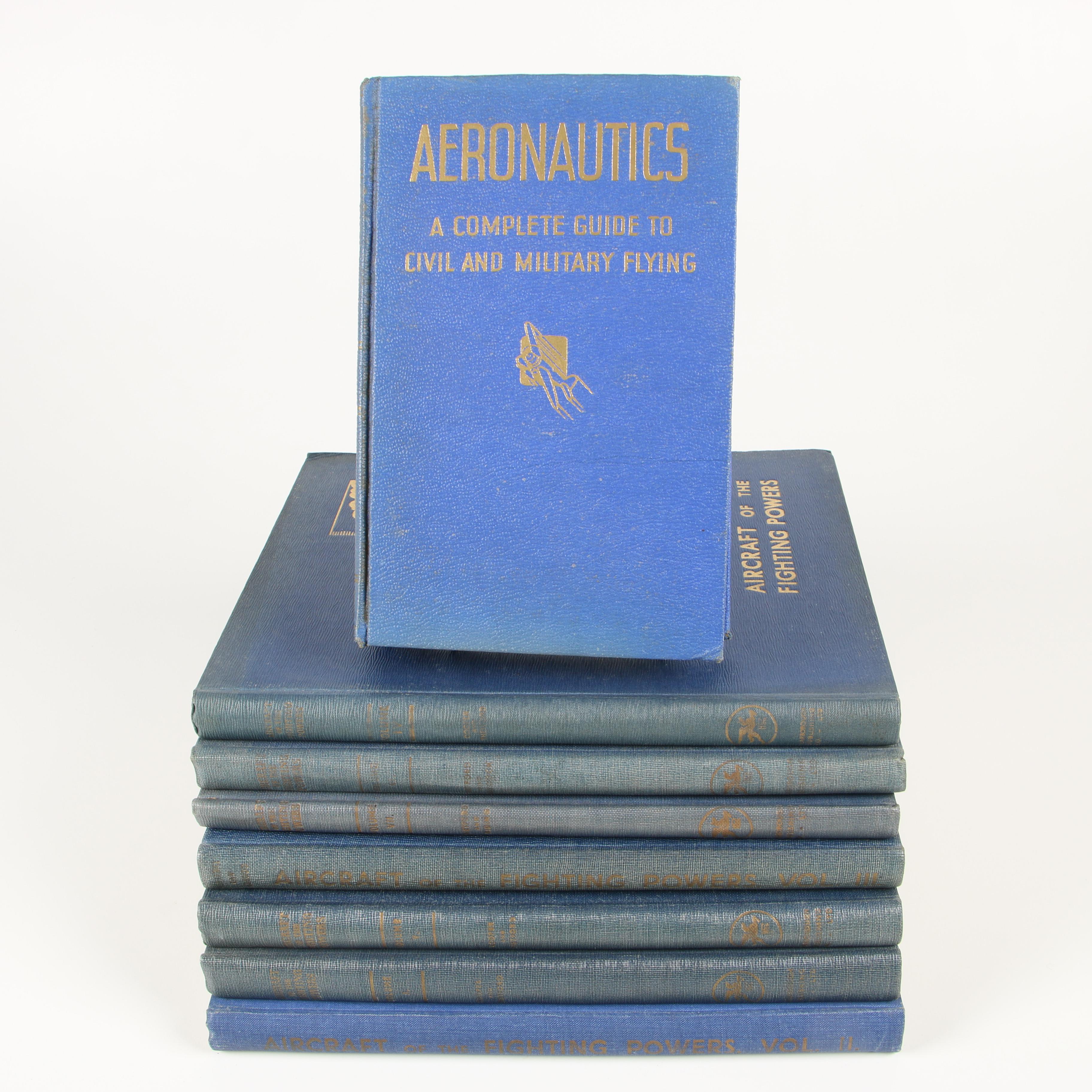 Aeronautical Books including Complete Set "Aircraft of the Fighting Powers"
