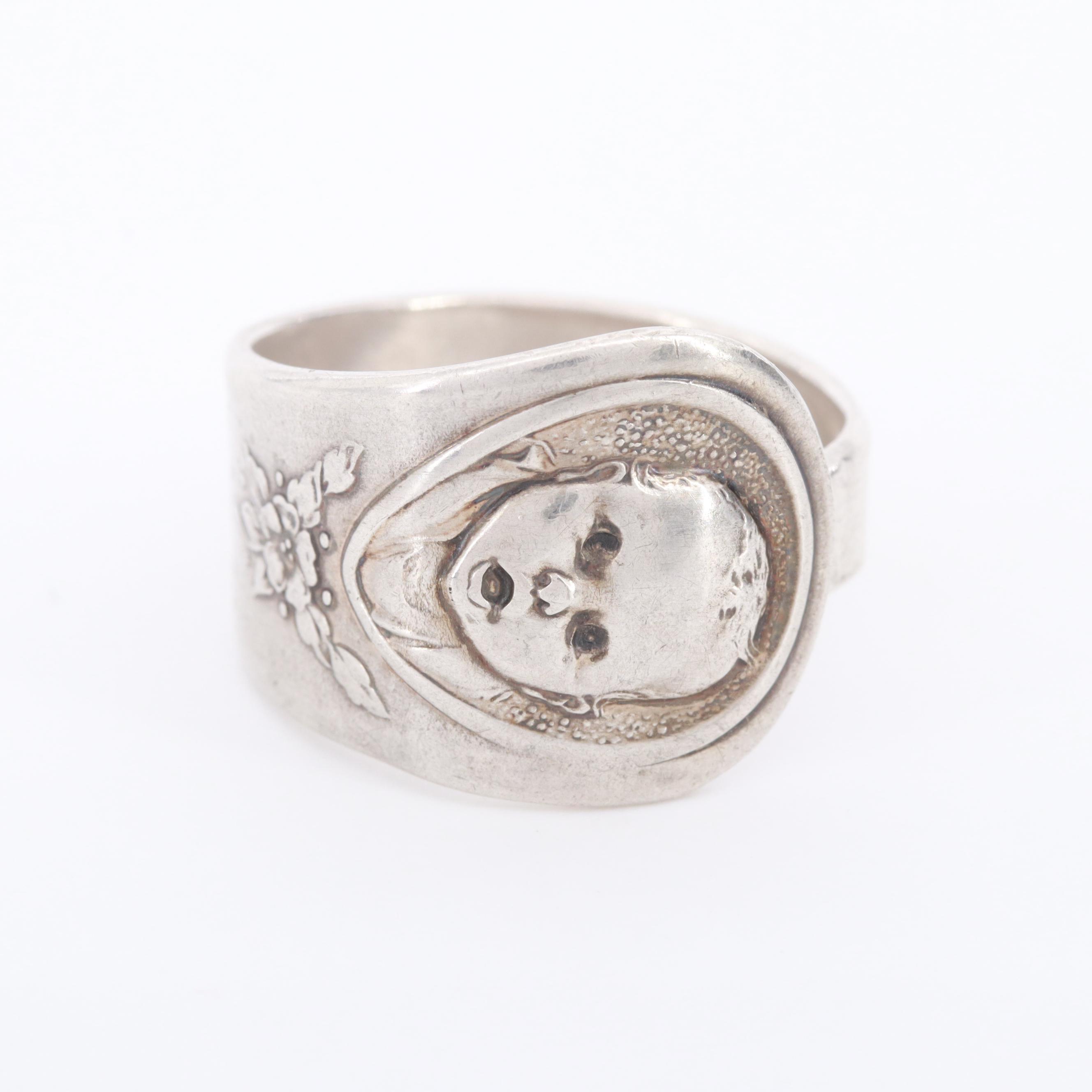 Vintage Oneida Gerber Baby Spoon Silver Tone Ring