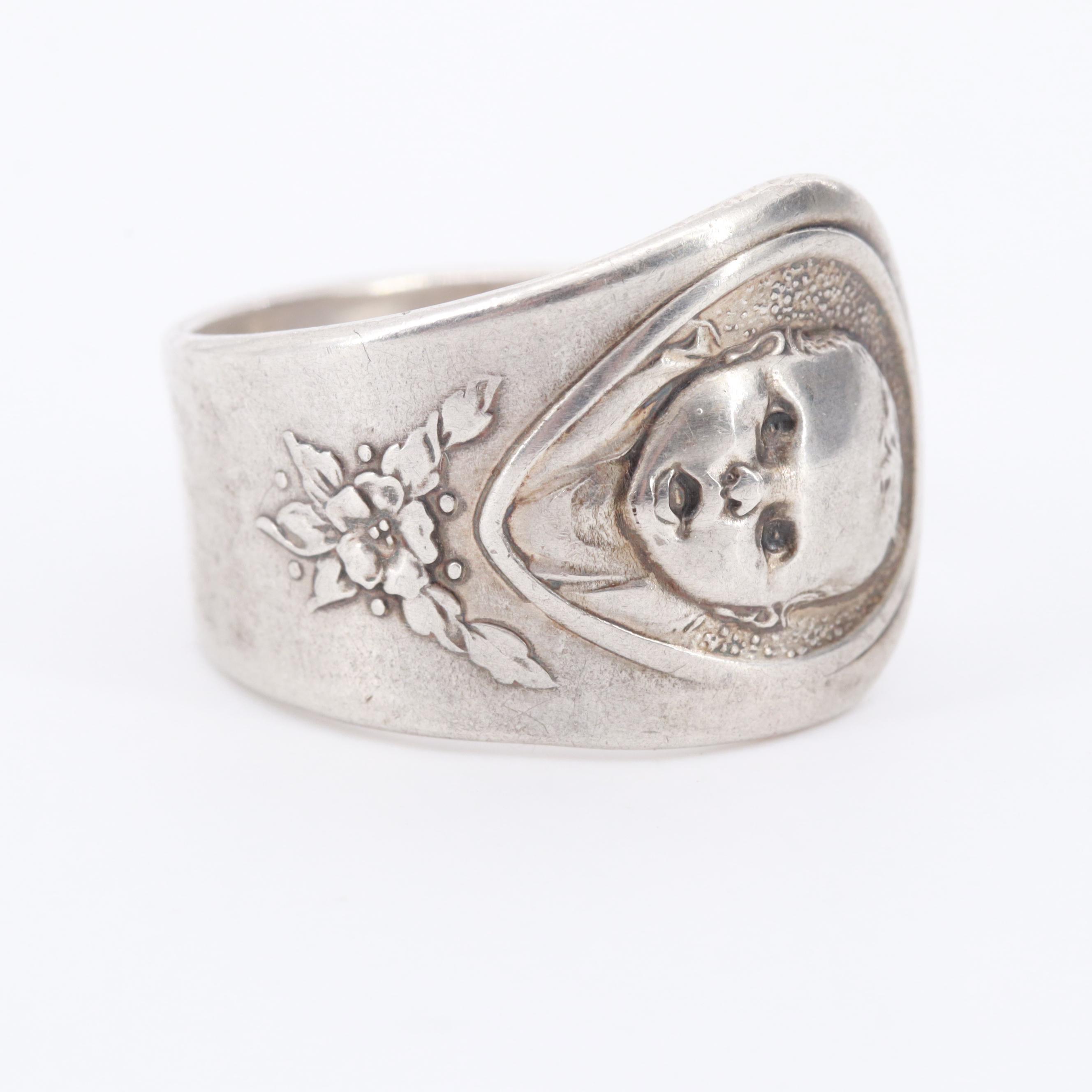 Vintage Oneida Gerber Baby Spoon Silver Tone Ring