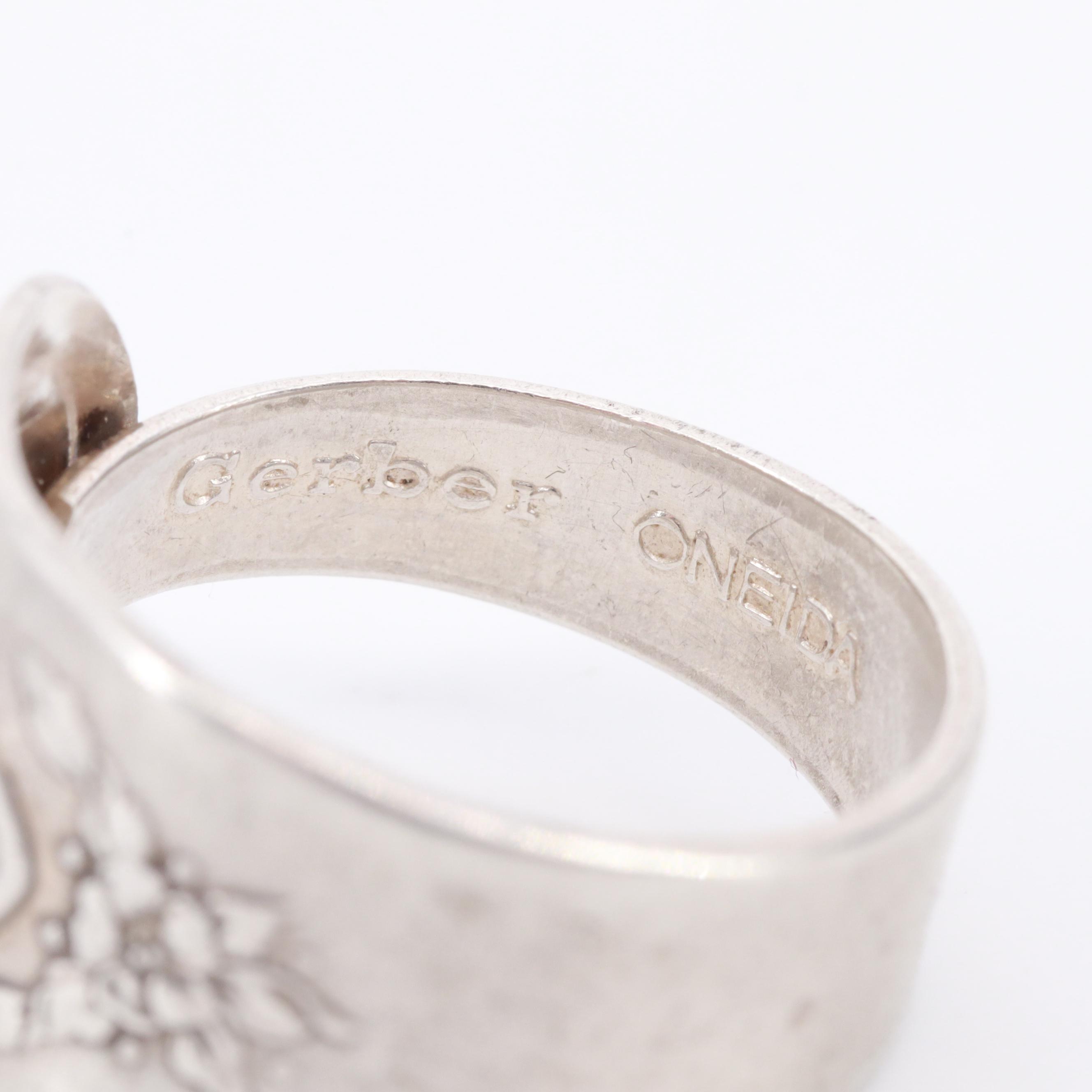 Vintage Oneida Gerber Baby Spoon Silver Tone Ring