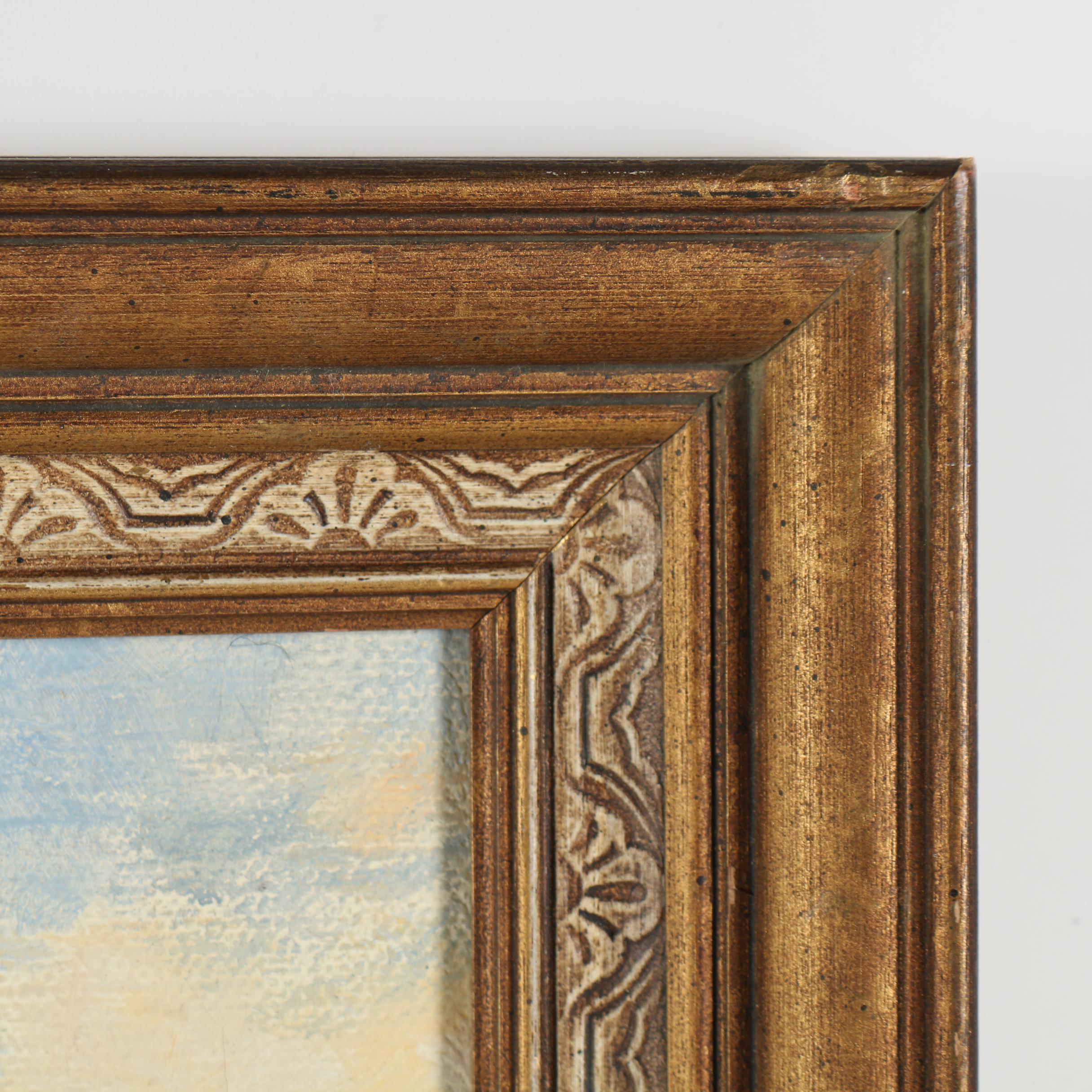 Thure Malmberg  Oil Painting of Coastal View with Tree