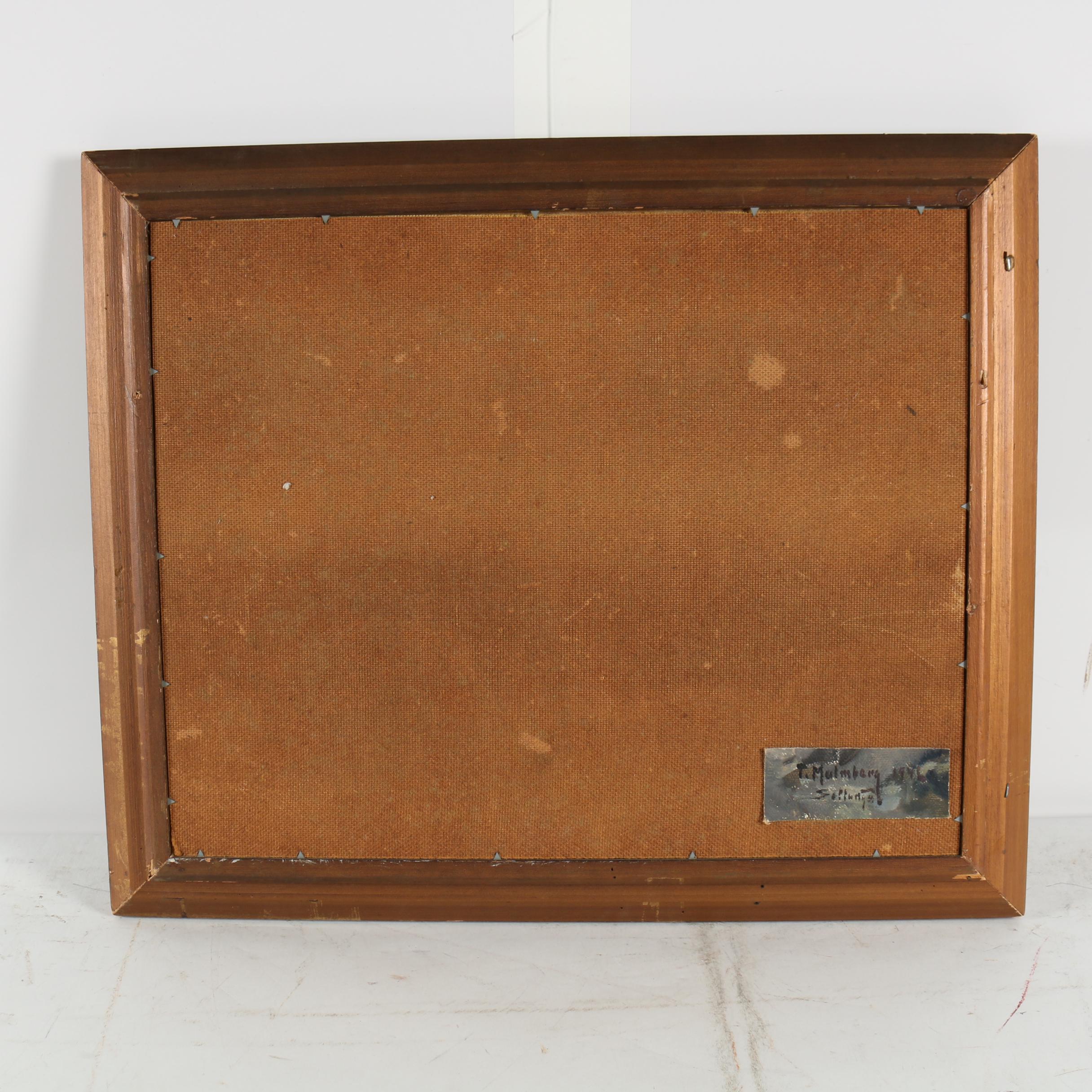 Thure Malmberg  Oil Painting of Coastal View with Tree