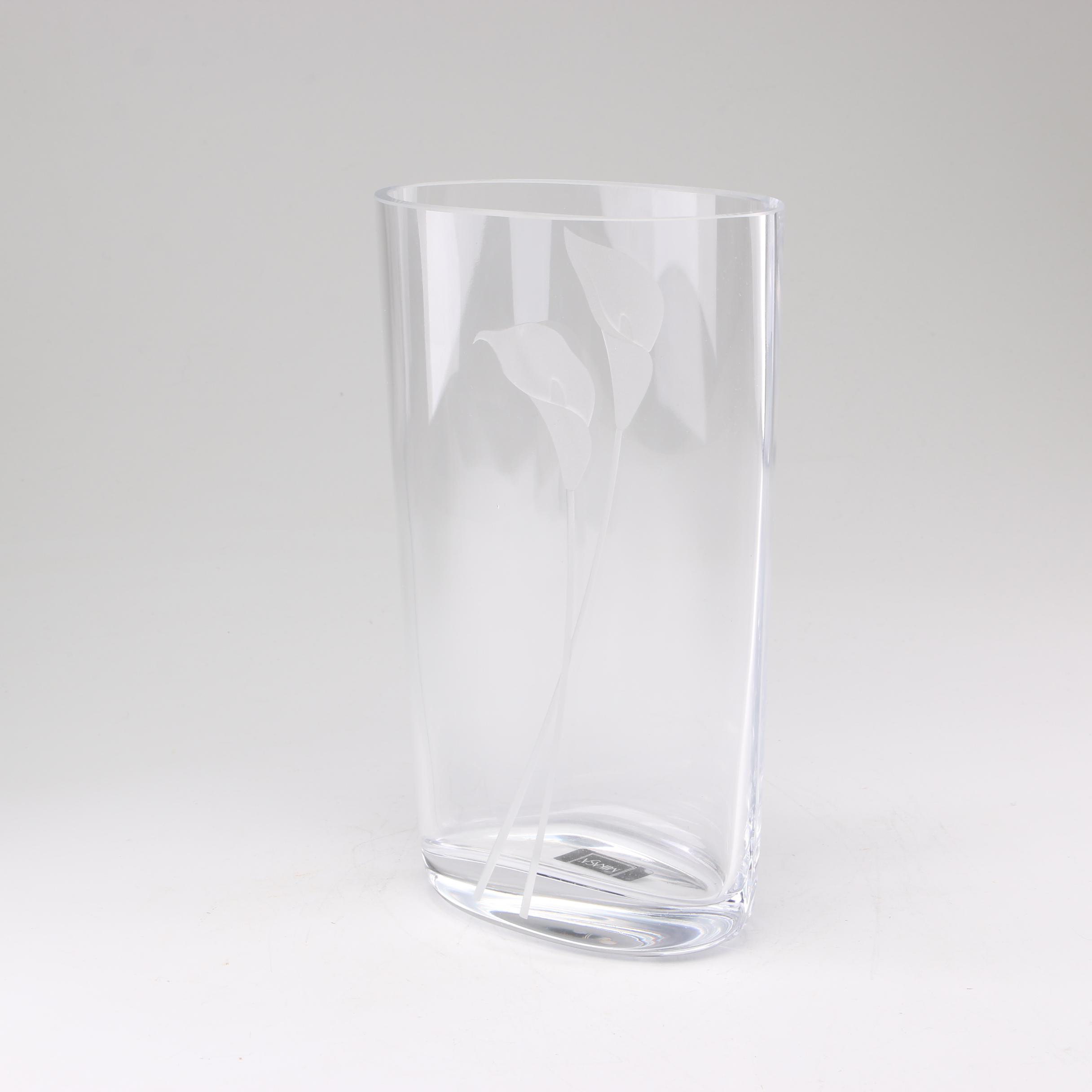 Mikasa "Calla Lily" Oval Glass Vase