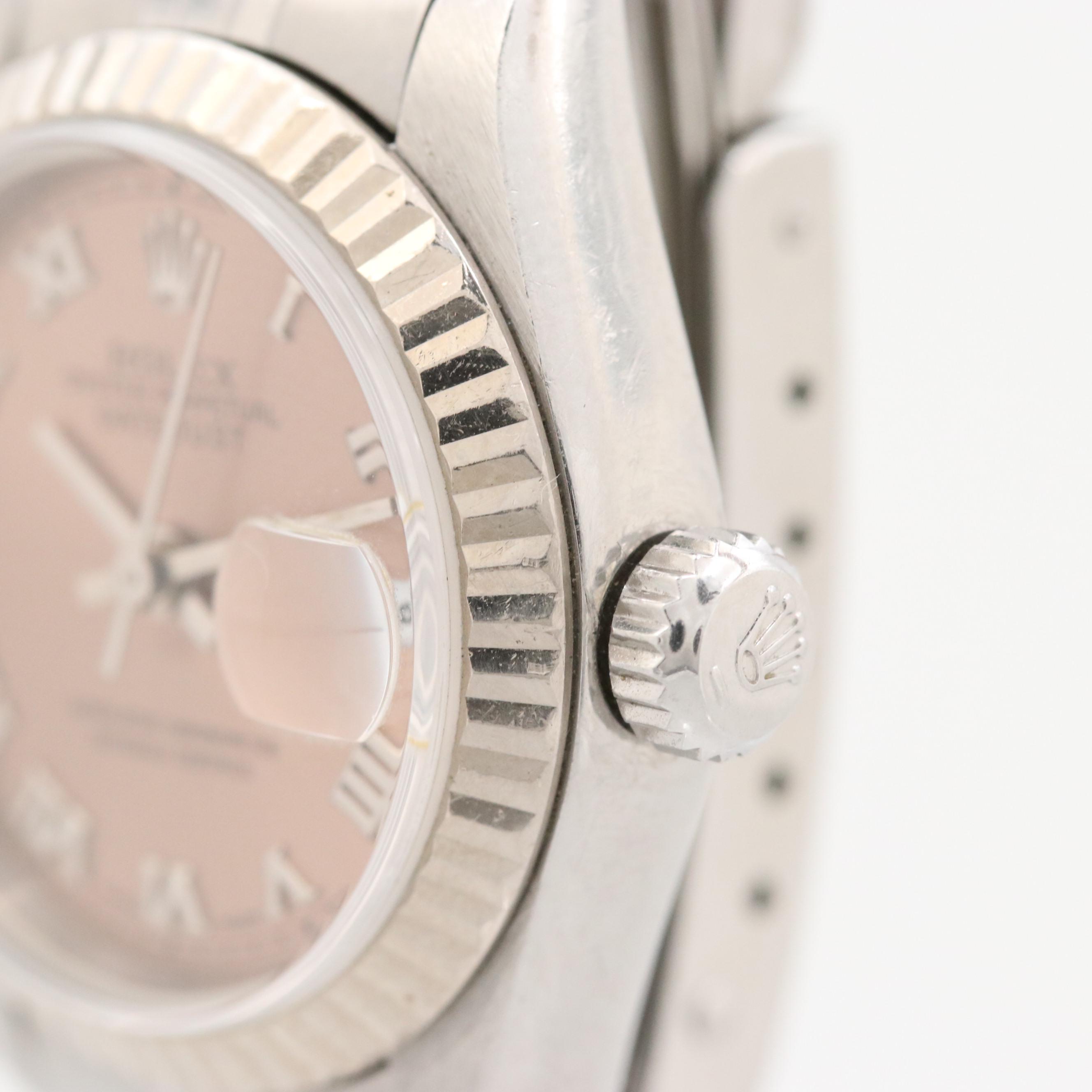 Rolex Datejust 18K Gold and Stainless Steel Watch With Salmon Dial, 2000