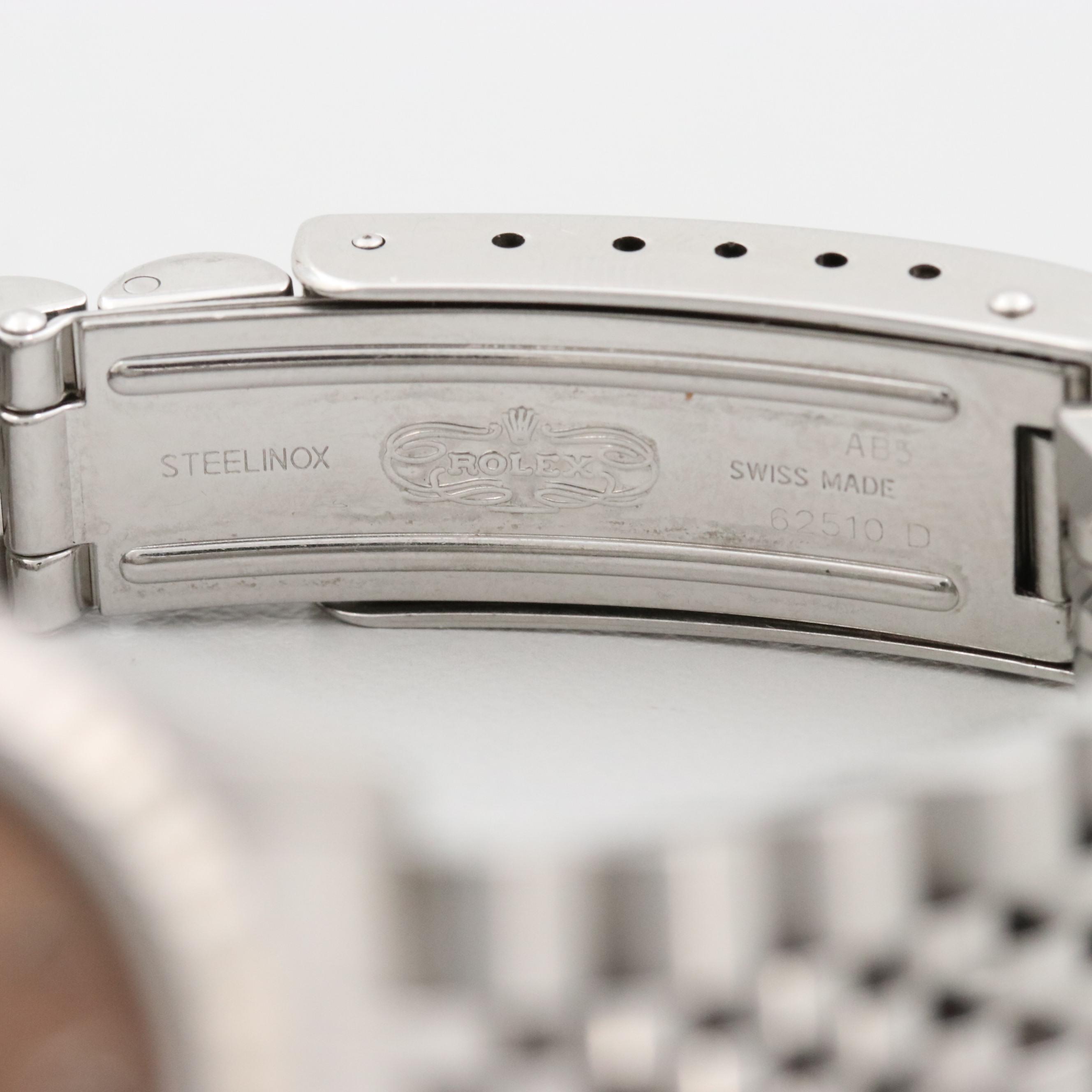 Rolex Datejust 18K Gold and Stainless Steel Watch With Salmon Dial, 2000