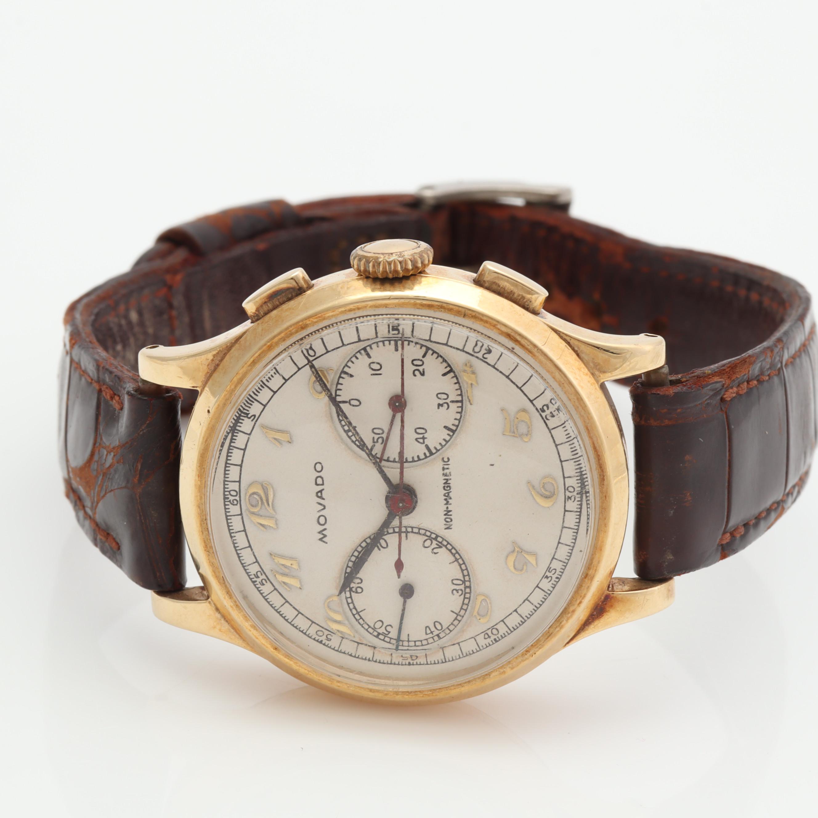 Movado 14K Yellow Gold 30MM 3-Piece Case Watch, Circa 1940