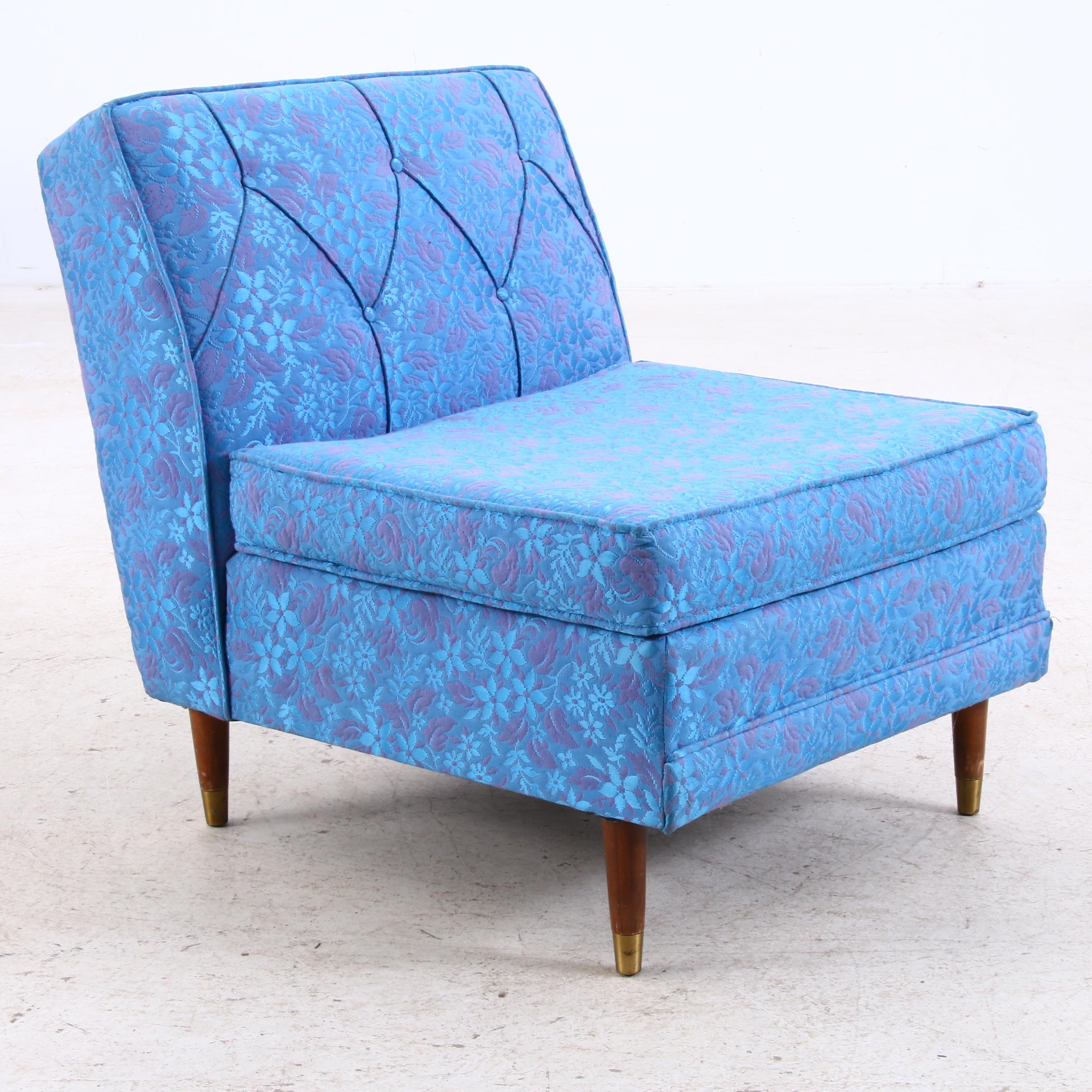 Rowe Furniture Matelasse Four Piece Sectional Sofa, Mid Century