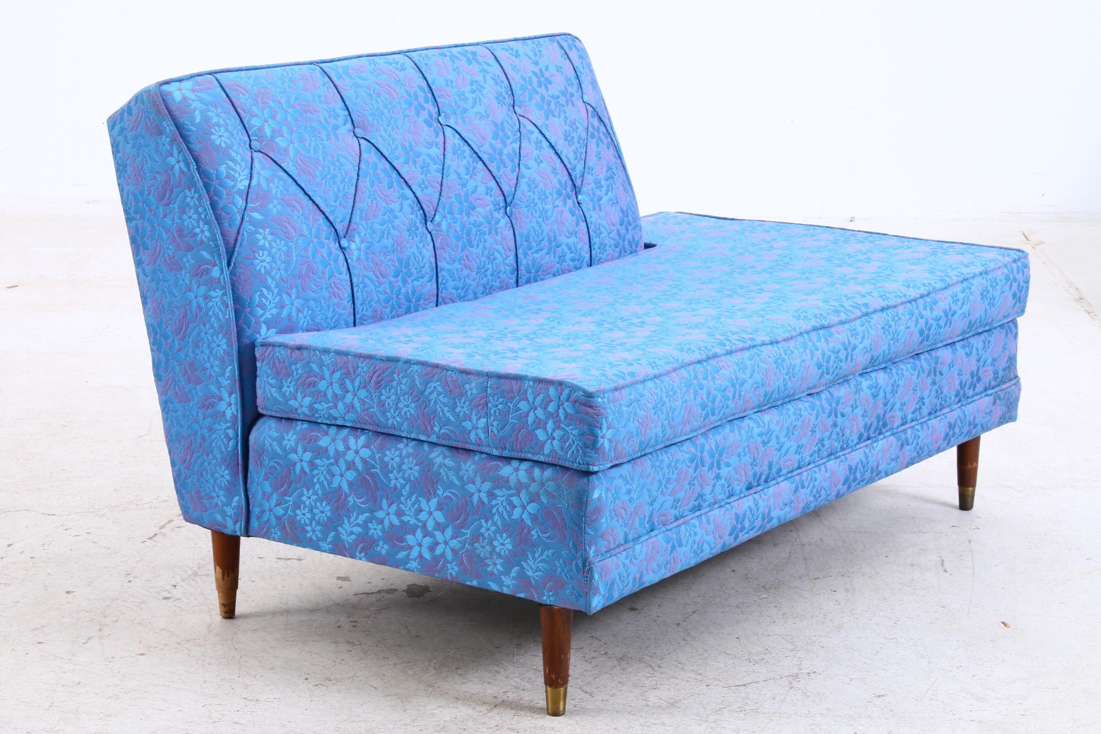 Rowe Furniture Matelasse Four Piece Sectional Sofa, Mid Century