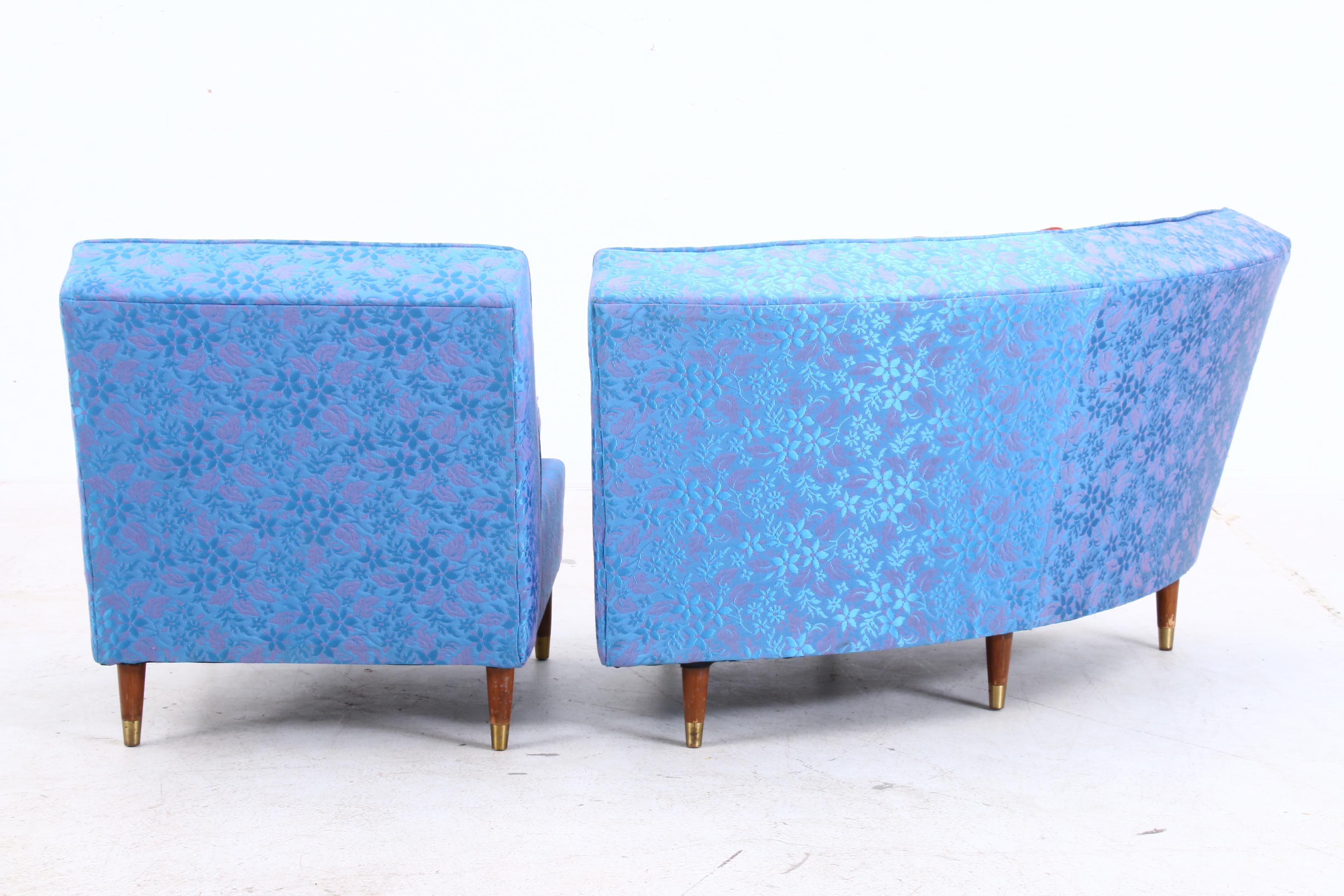 Rowe Furniture Matelasse Four Piece Sectional Sofa, Mid Century