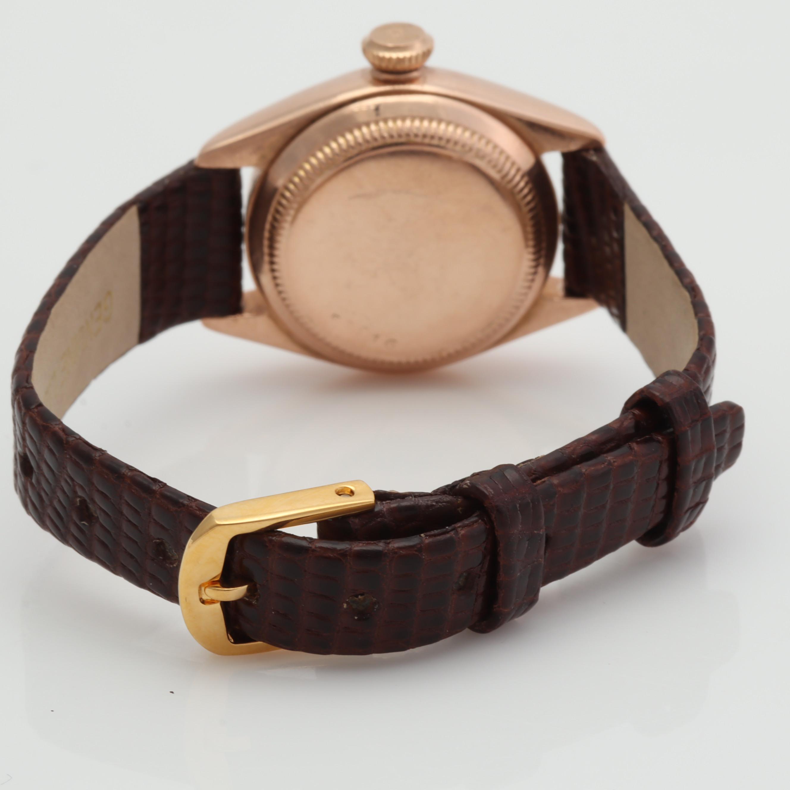 Ladies Rolex Oyster Perpetual Chronometer 14K Rose Gold 24MM Watch, Circa 1930