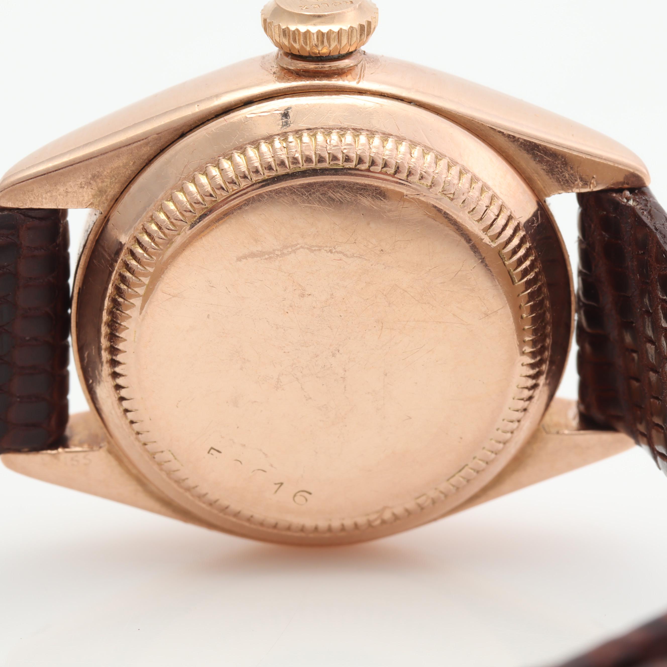 Ladies Rolex Oyster Perpetual Chronometer 14K Rose Gold 24MM Watch, Circa 1930