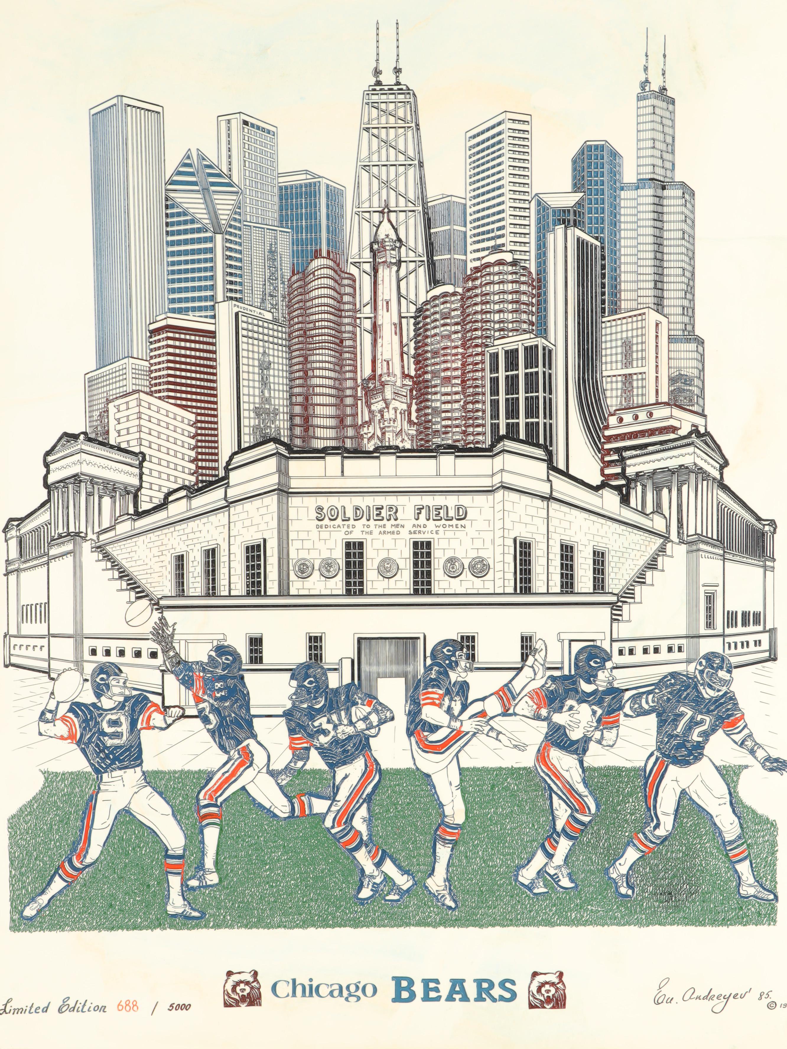 Eugene Andreyev Resin and Ceramic Composition "Chicago Bears"