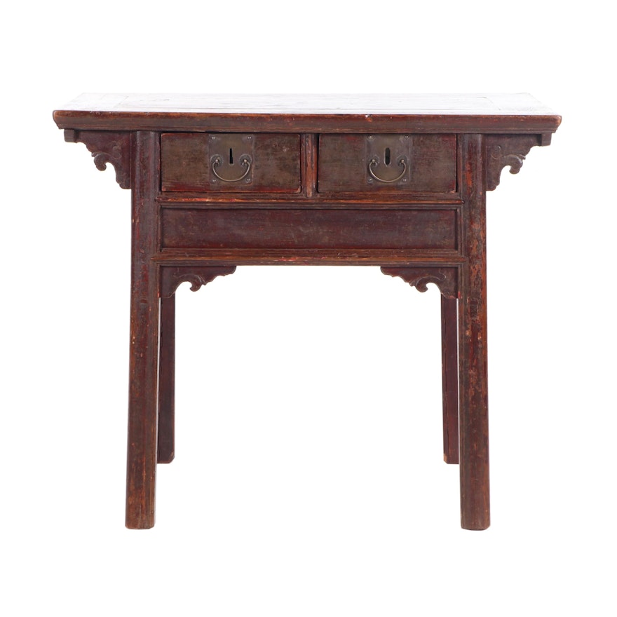 Chinese Provincial Painted Wooden Table, Early 20th Century