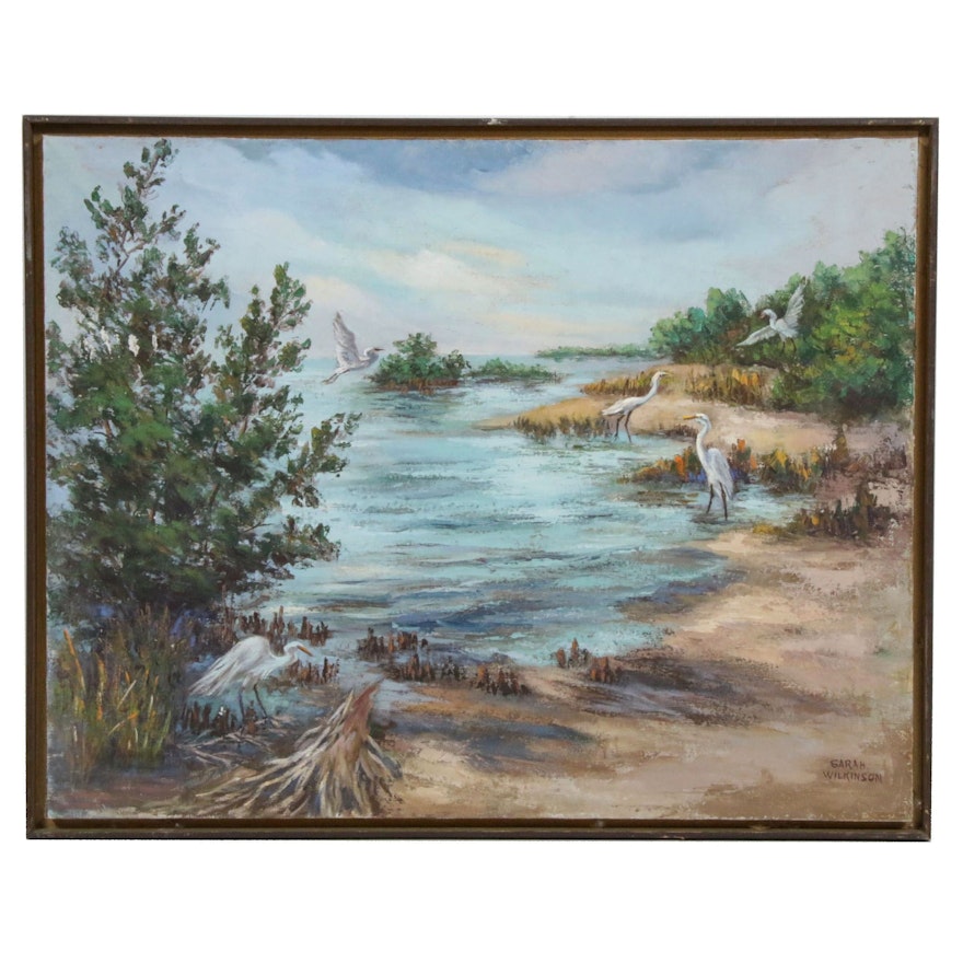 Sarah Wilkinson Marsh Landscape Oil Painting