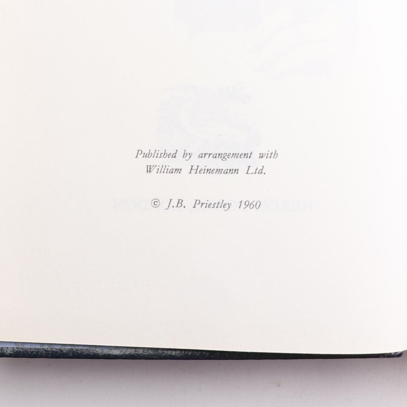 Works by J. B. Priestly in Gilt Leather Bindings, 1960