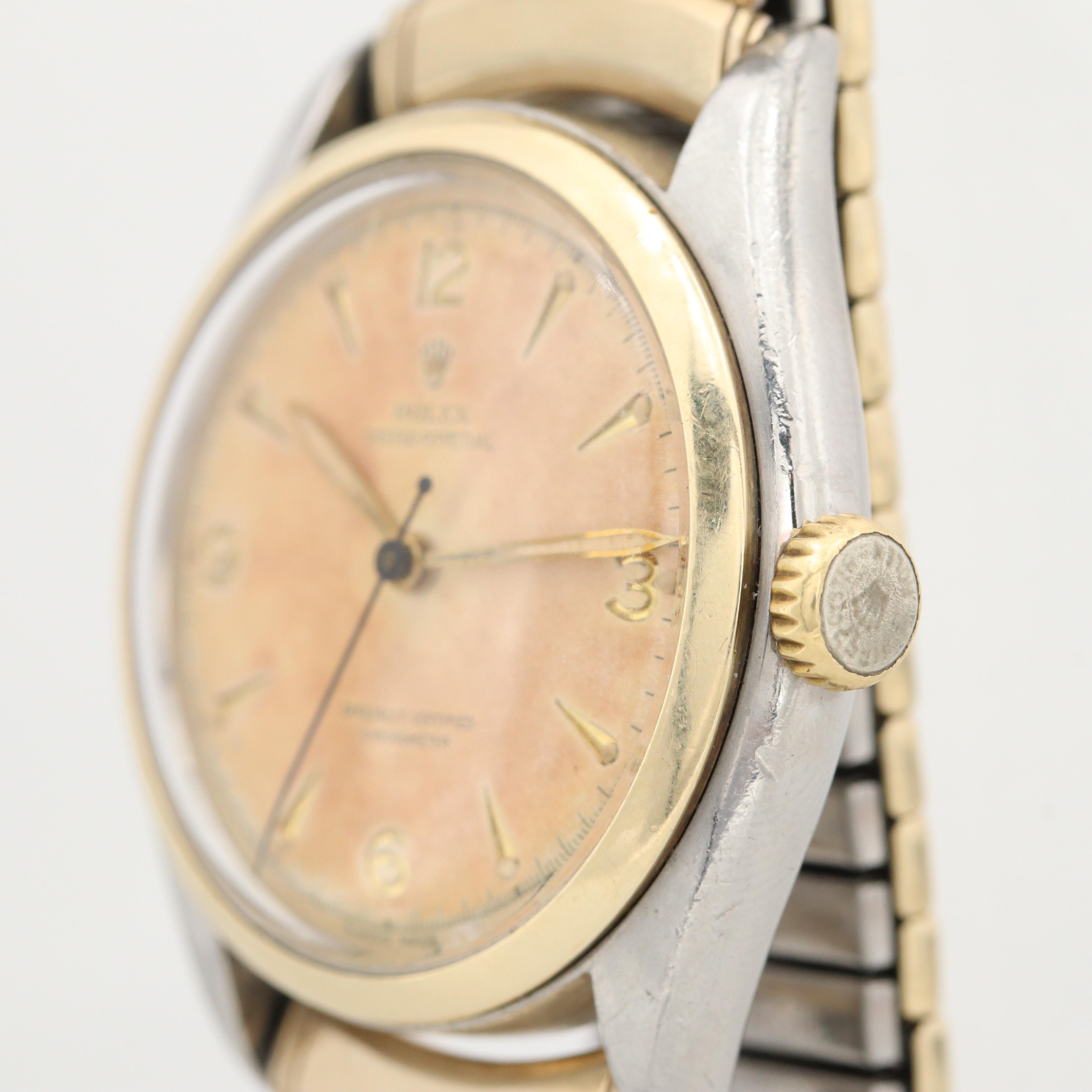 Rolex Oyster Perpetual 14K Gold and Stainless Steel Watch