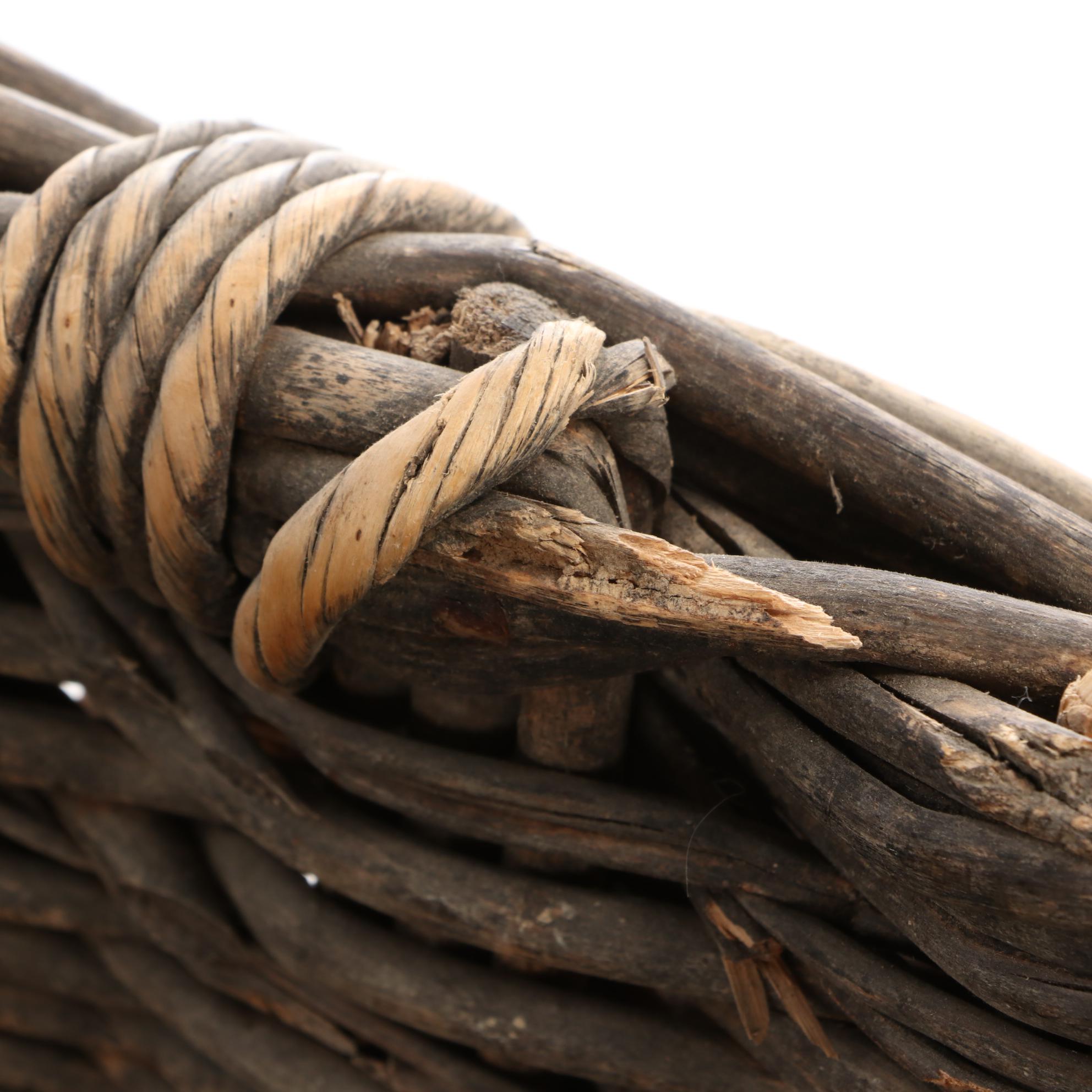 Large Woven Wicker Harvest Basket
