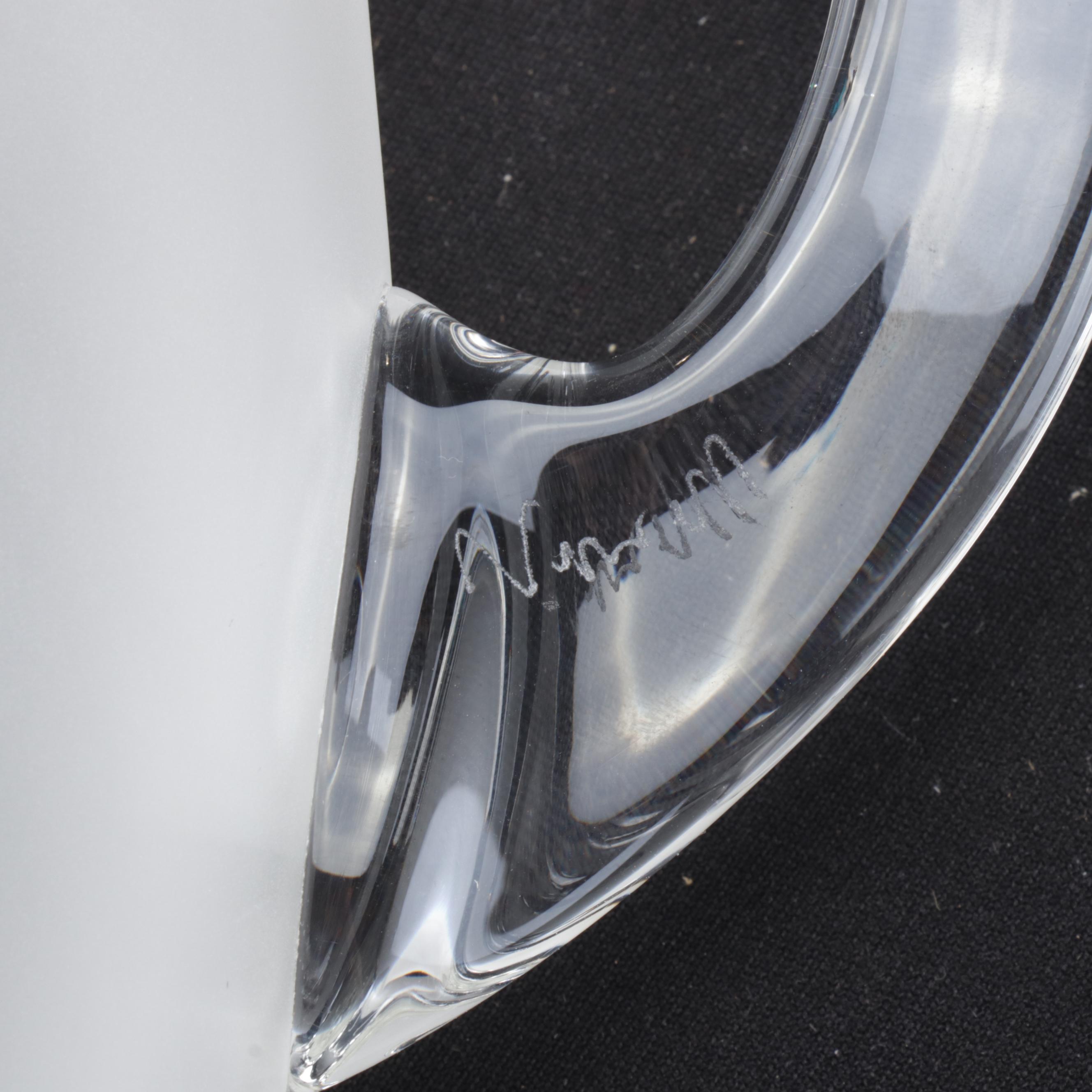 Steven Newell Frosted Art Glass Pitcher
