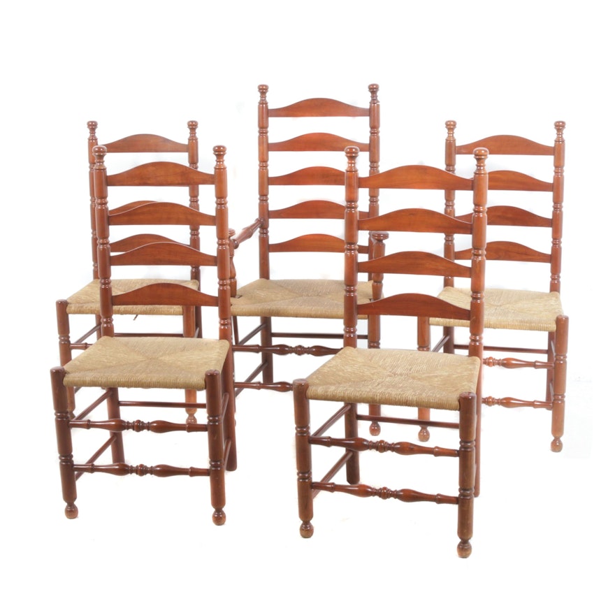 Chippendale-Style Ladder-Back Dining Chairs