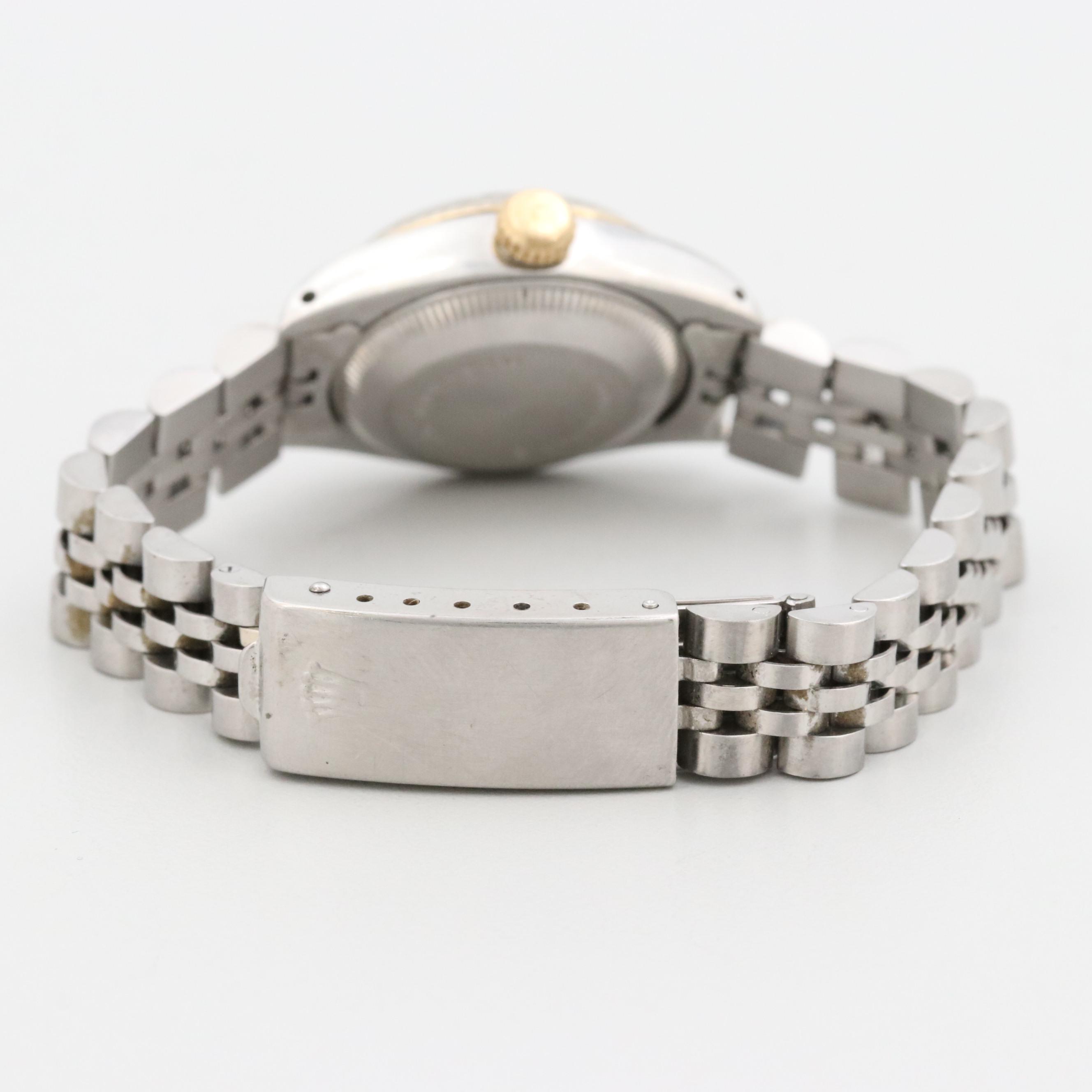 Vintage Rolex Date 14K Gold and Stainless Steel Watch, 1979