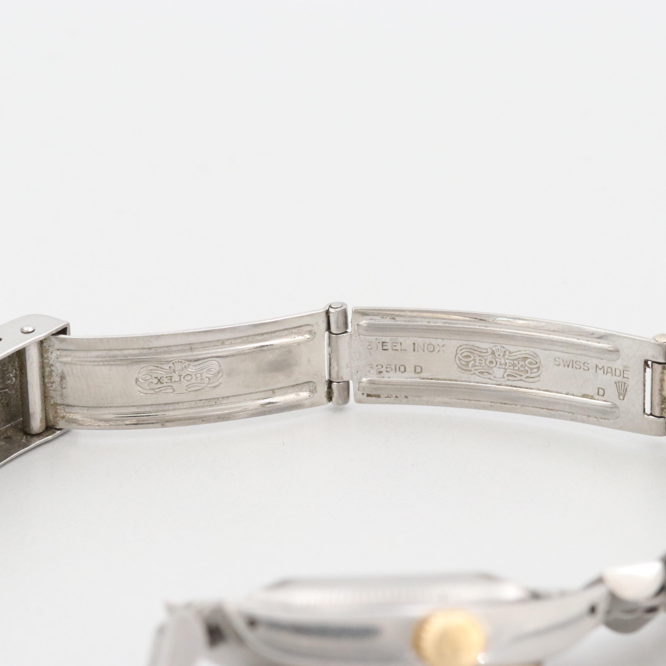 Vintage Rolex Date 14K Gold and Stainless Steel Watch, 1979